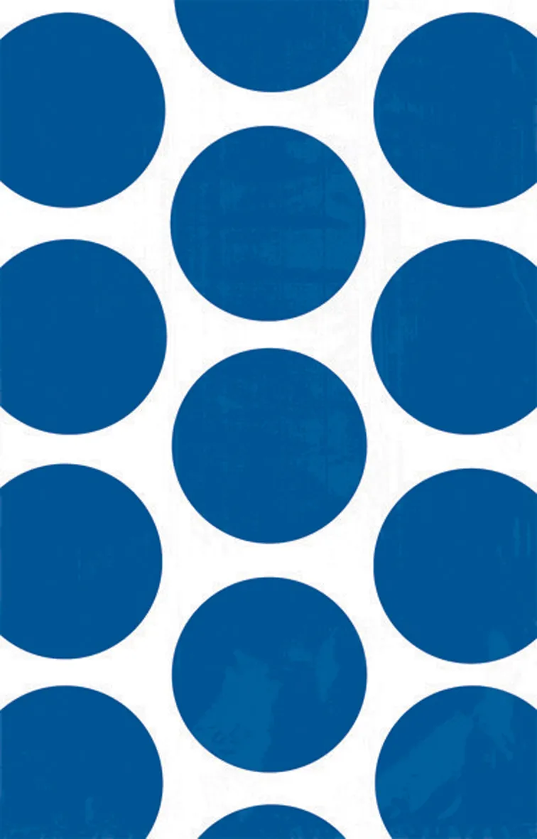 10 sacchetti regaloa pois blu