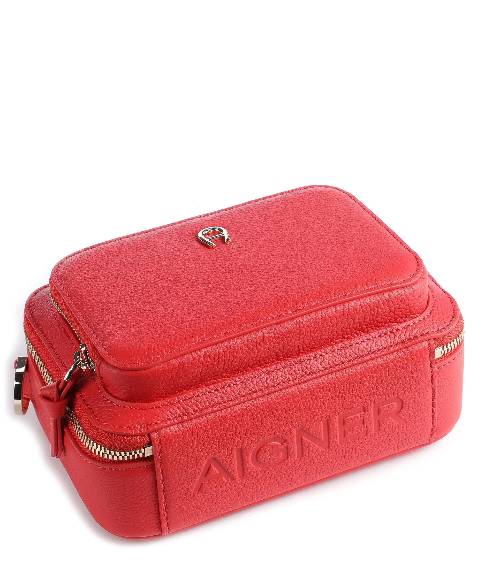  Aigner Zita S Borsa a tracolla pelle di vacchetta grana rosso  