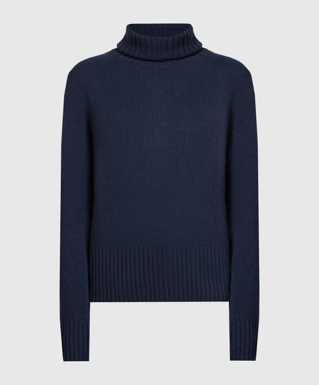 Allude Maglione blu in lana e cashmere 23517643