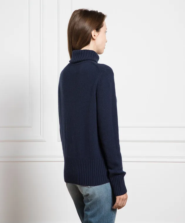 Allude Maglione blu in lana e cashmere 23517643