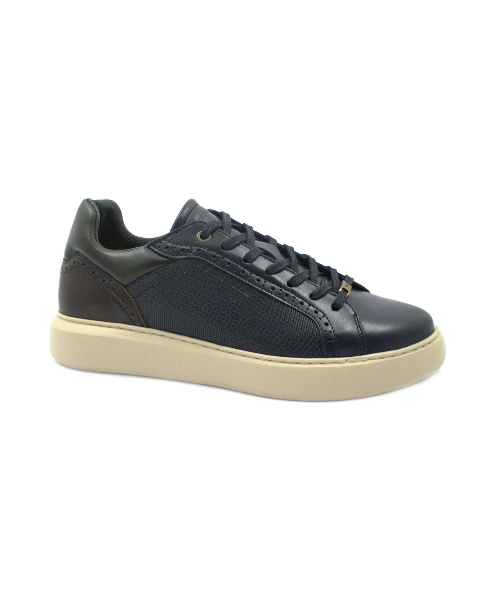 AMBITIOUS 12500-6553 navy blu scarpe uomo sneakers lacci pelle