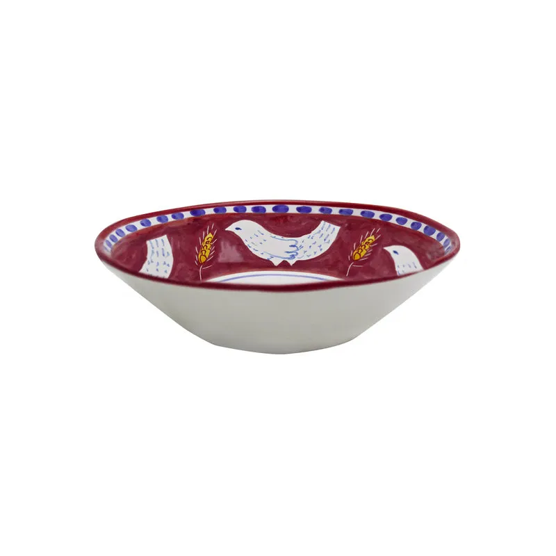 Arcucci Materia piuma bordeaux piatto fondo 23 cm