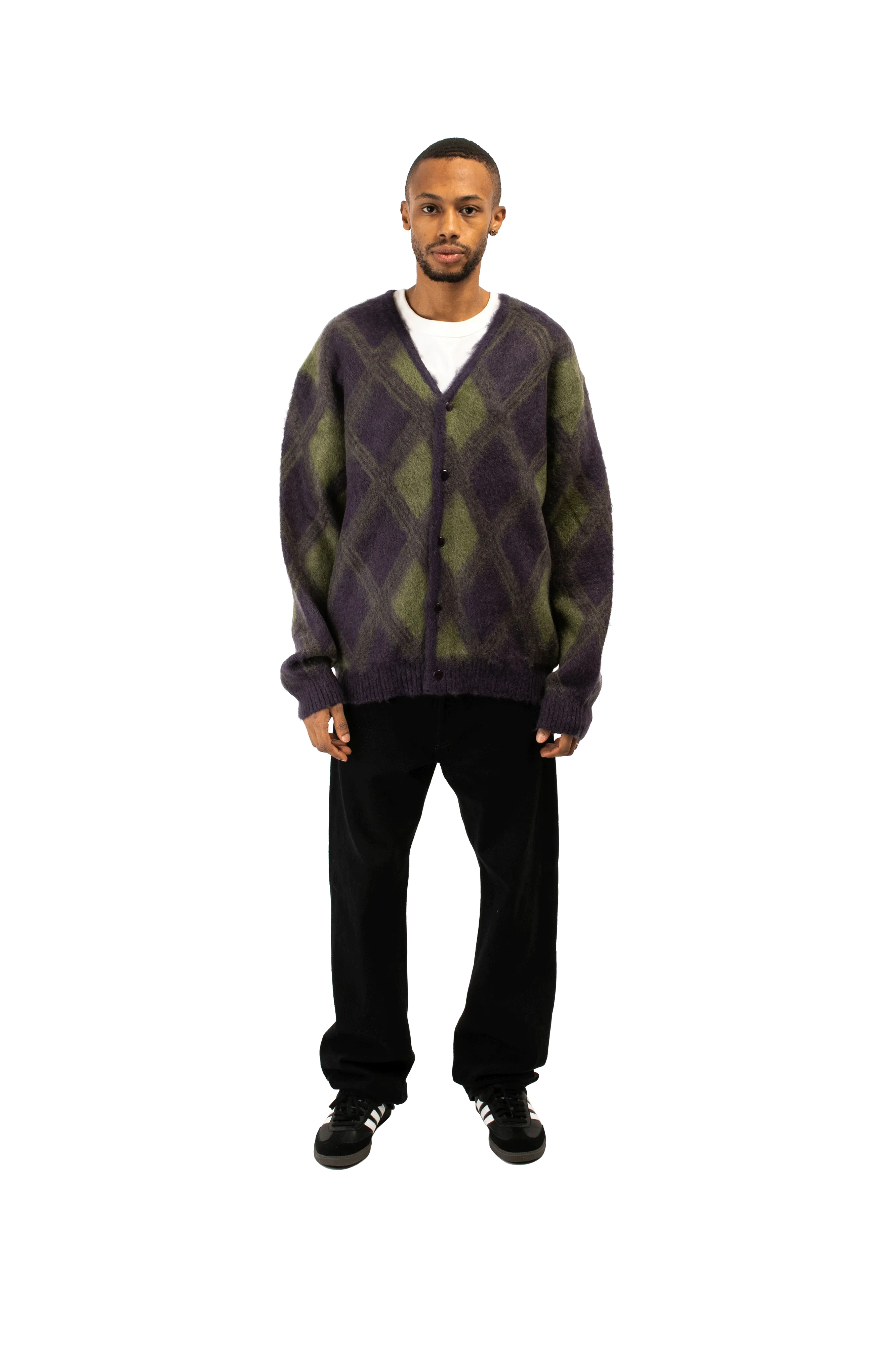 Argyle Mohair Cardigan