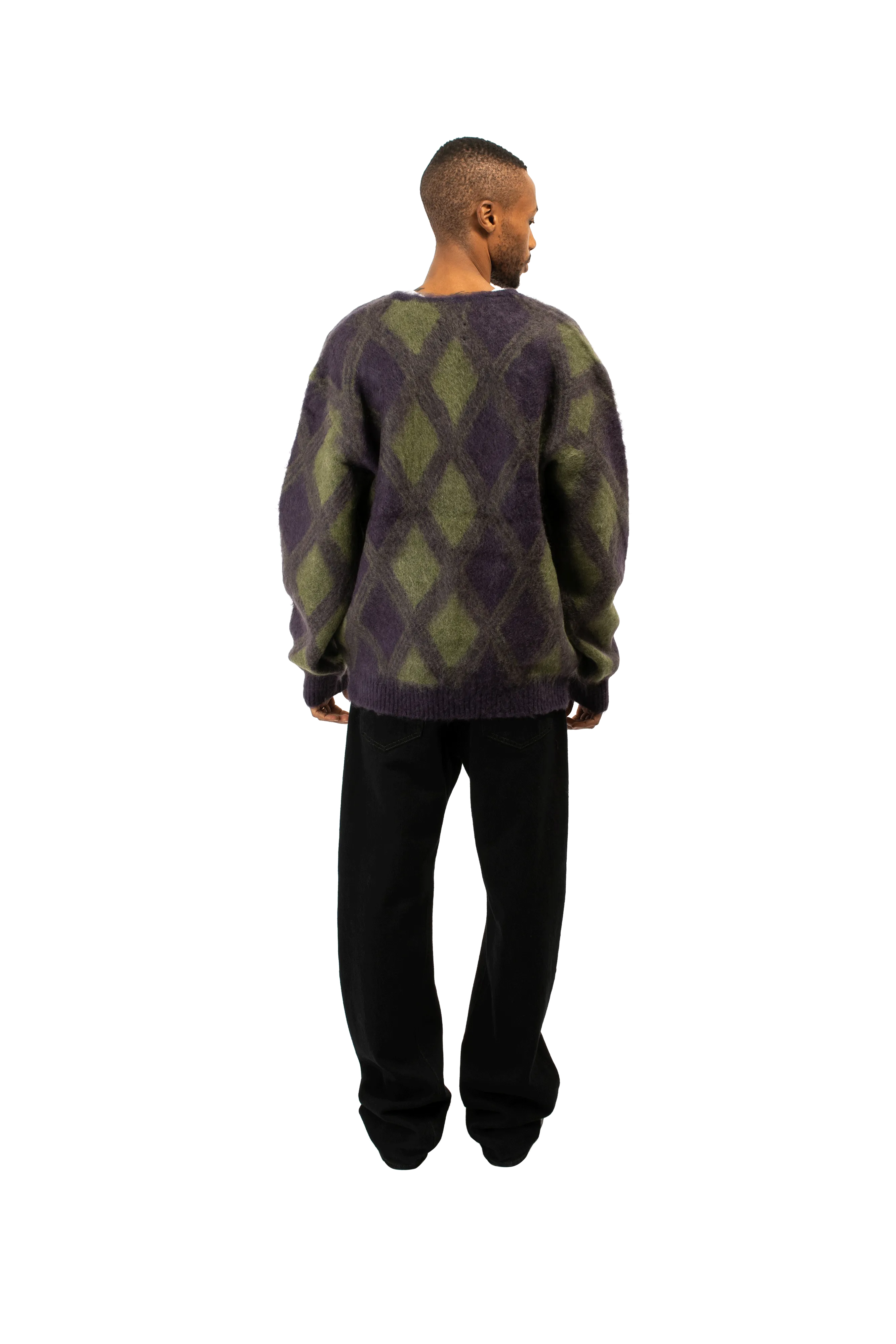 Argyle Mohair Cardigan