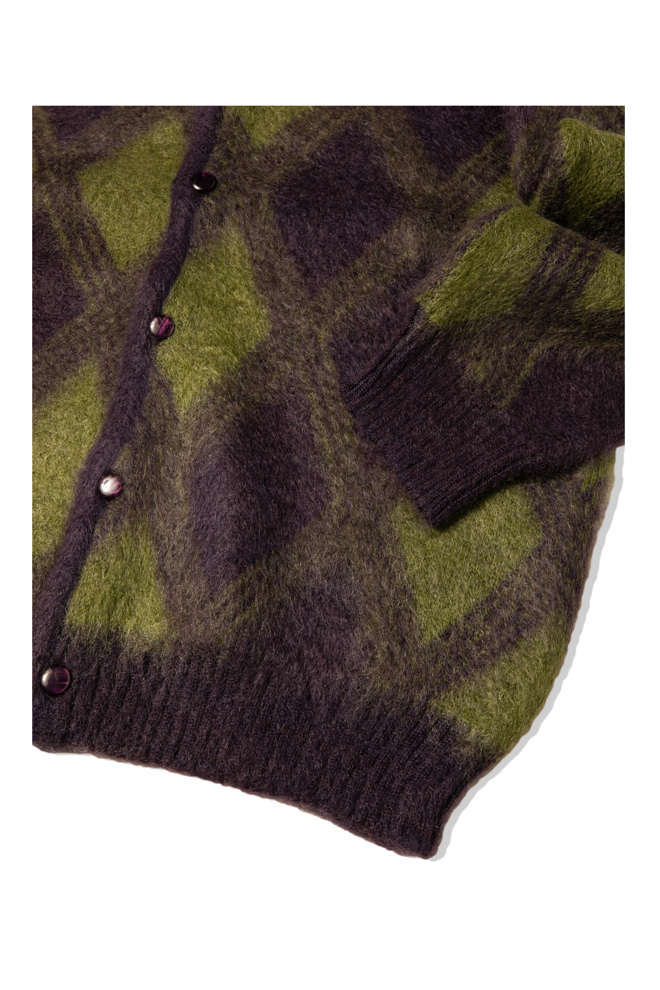 Argyle Mohair Cardigan