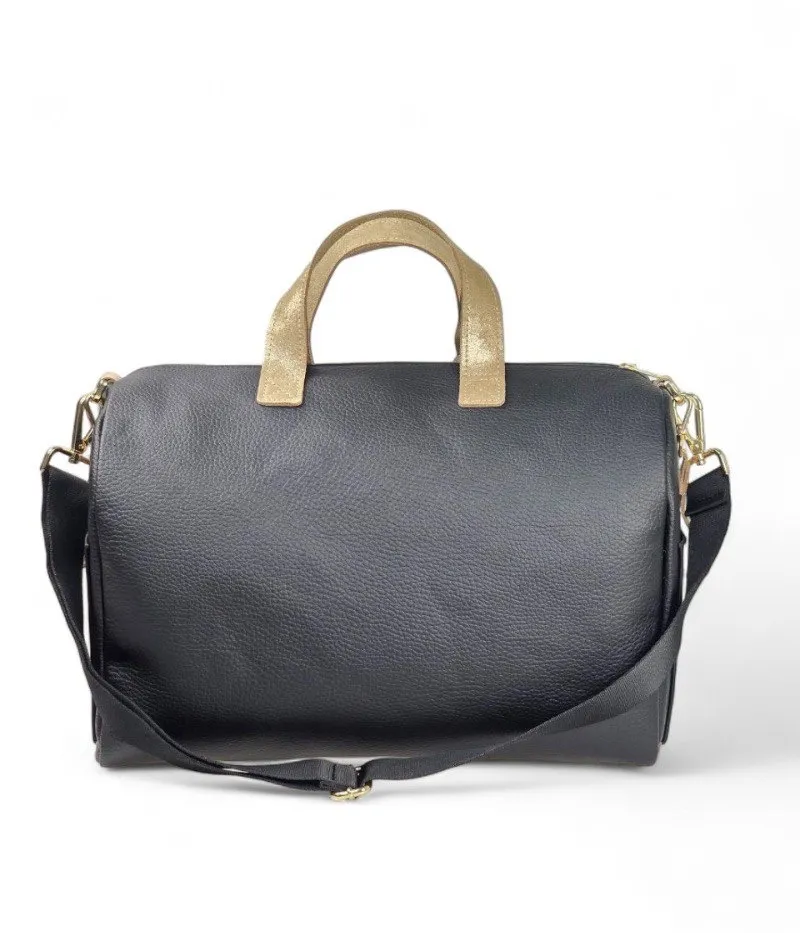 Bauletto Passeggino - Mommy Bag nera e oro