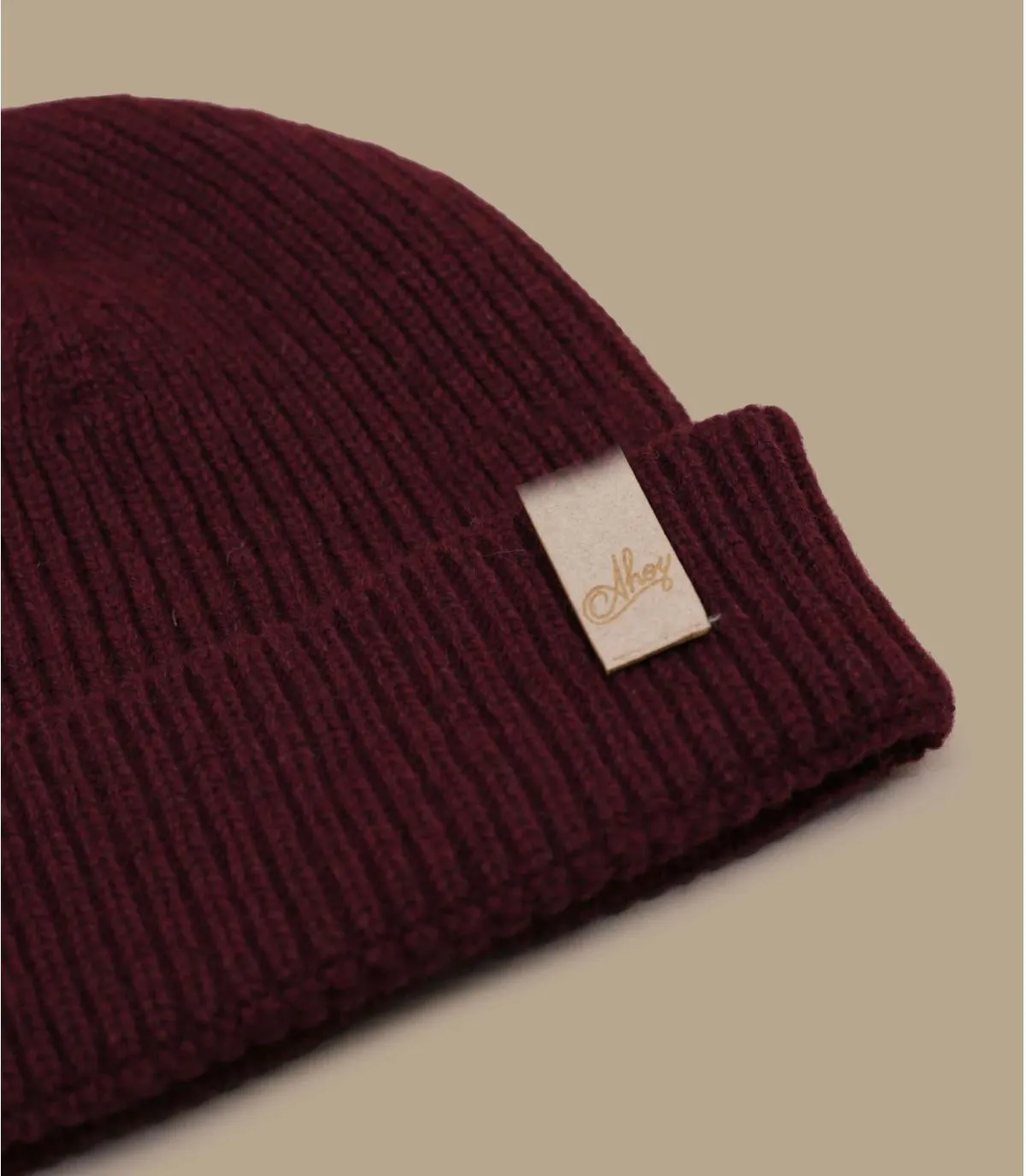     berretto bordeaux prodotto in Francia   Bonnet Ahoy burgundy beige     