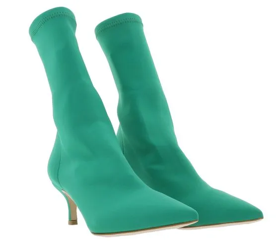 Bianca Di stivaletti stivaletti luminosi da donna con gambale a calzino Made in Italy verde