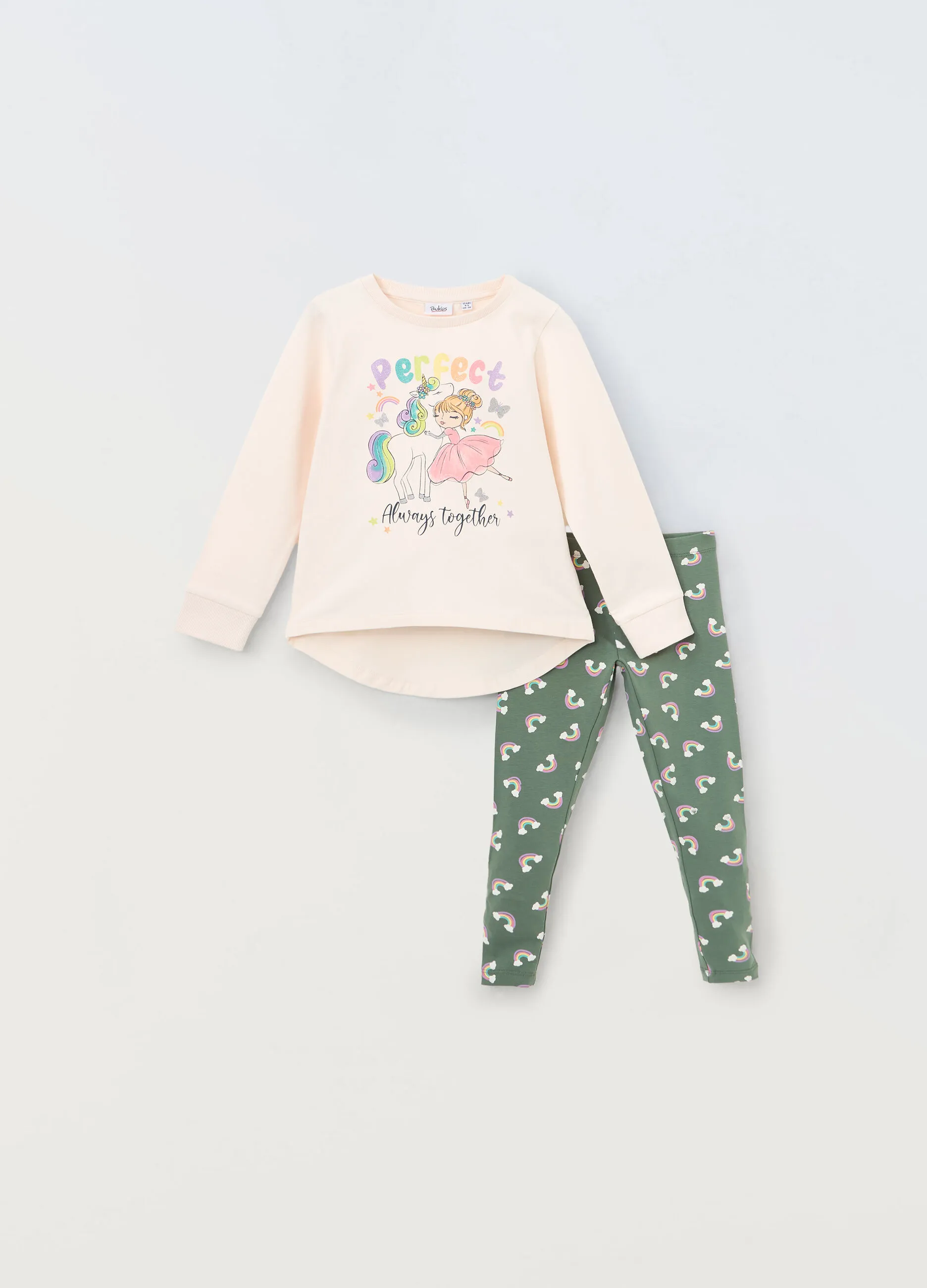 BLUKIDS  Jogging set in french terry stretch bambina