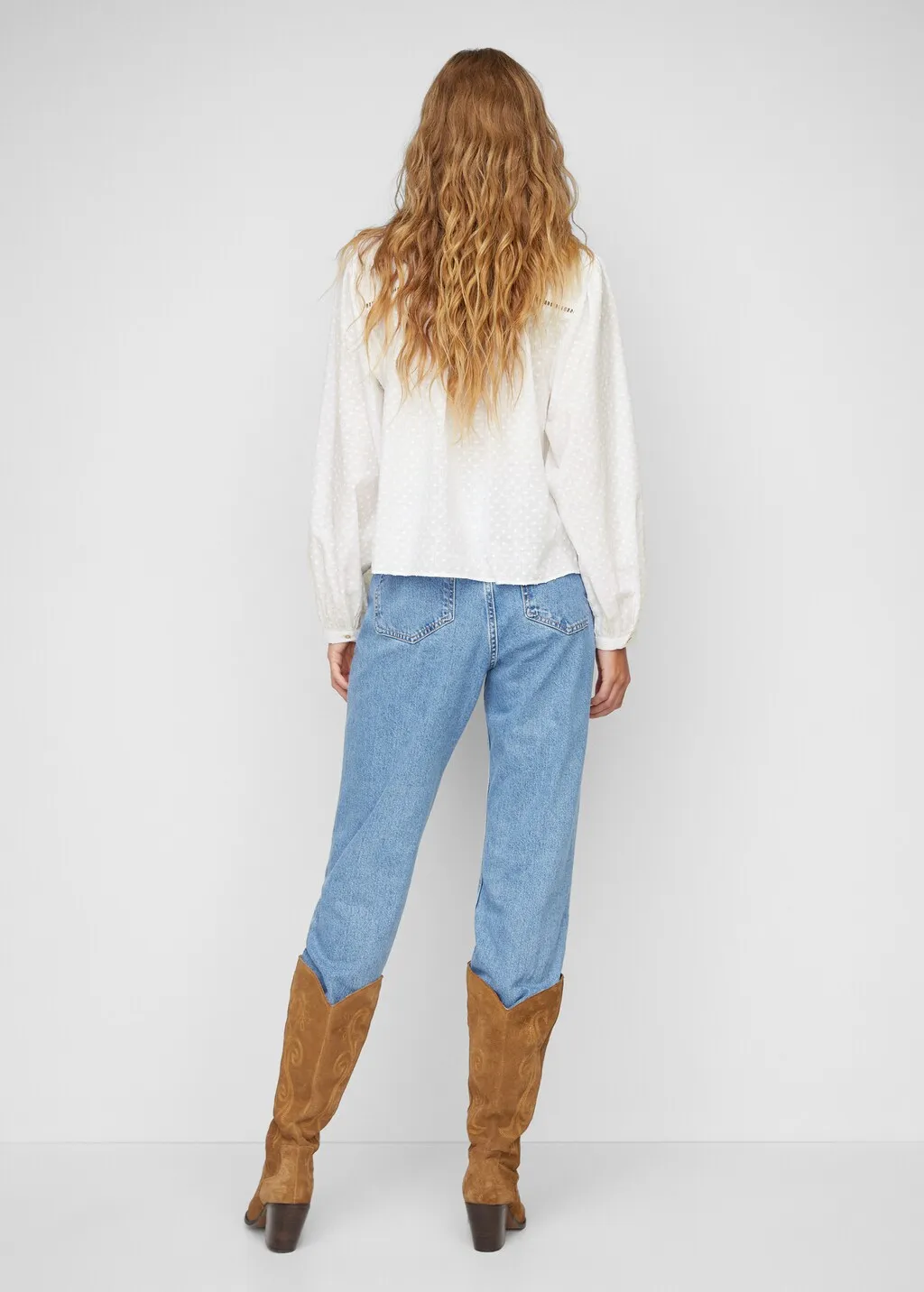 Blusa cotone plumeti