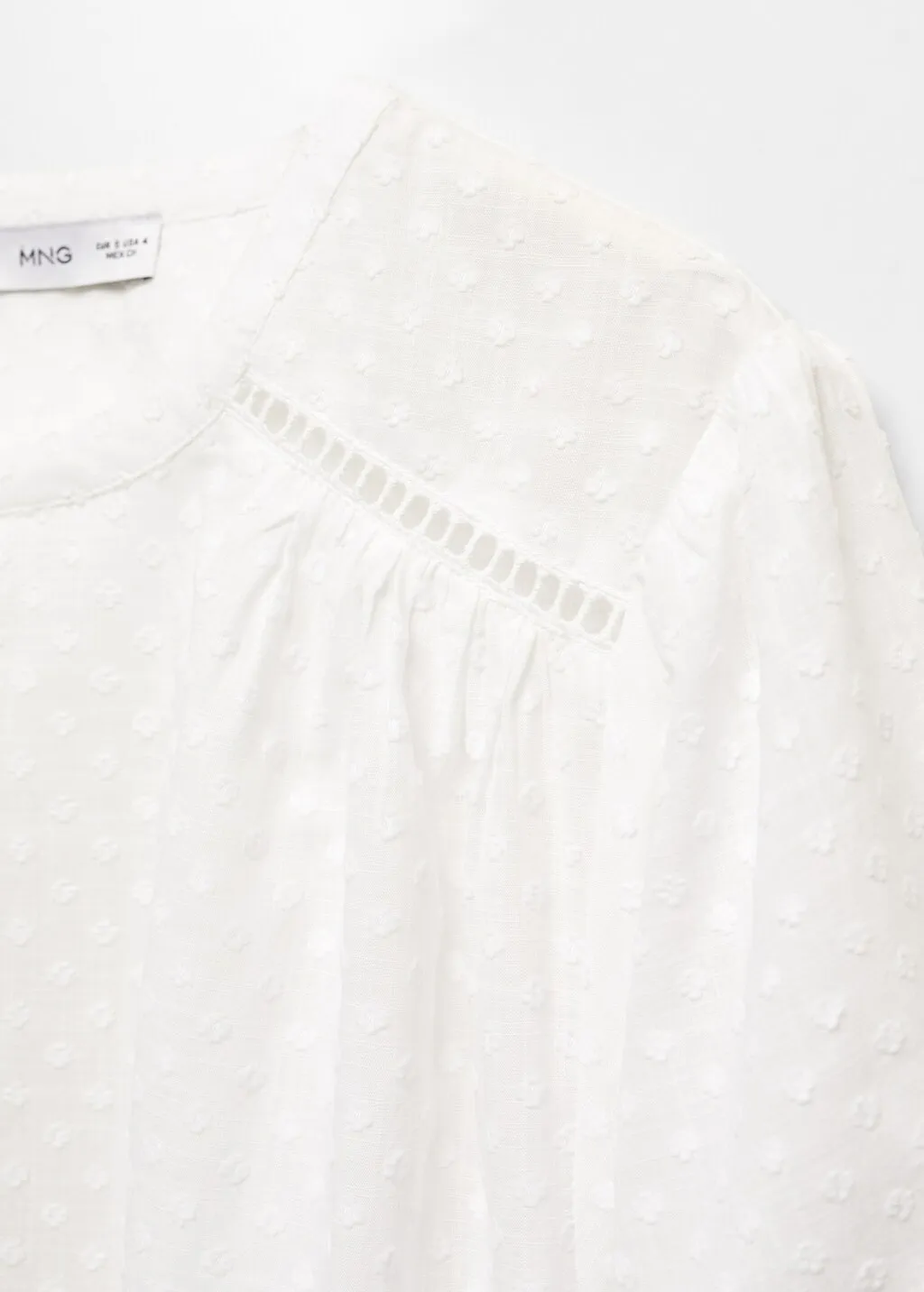 Blusa cotone plumeti