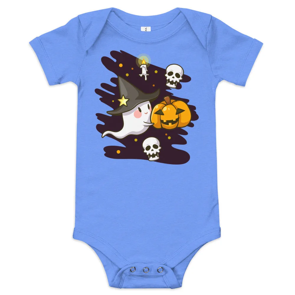 Body a maniche corte per neonato con fantasmi di Halloween