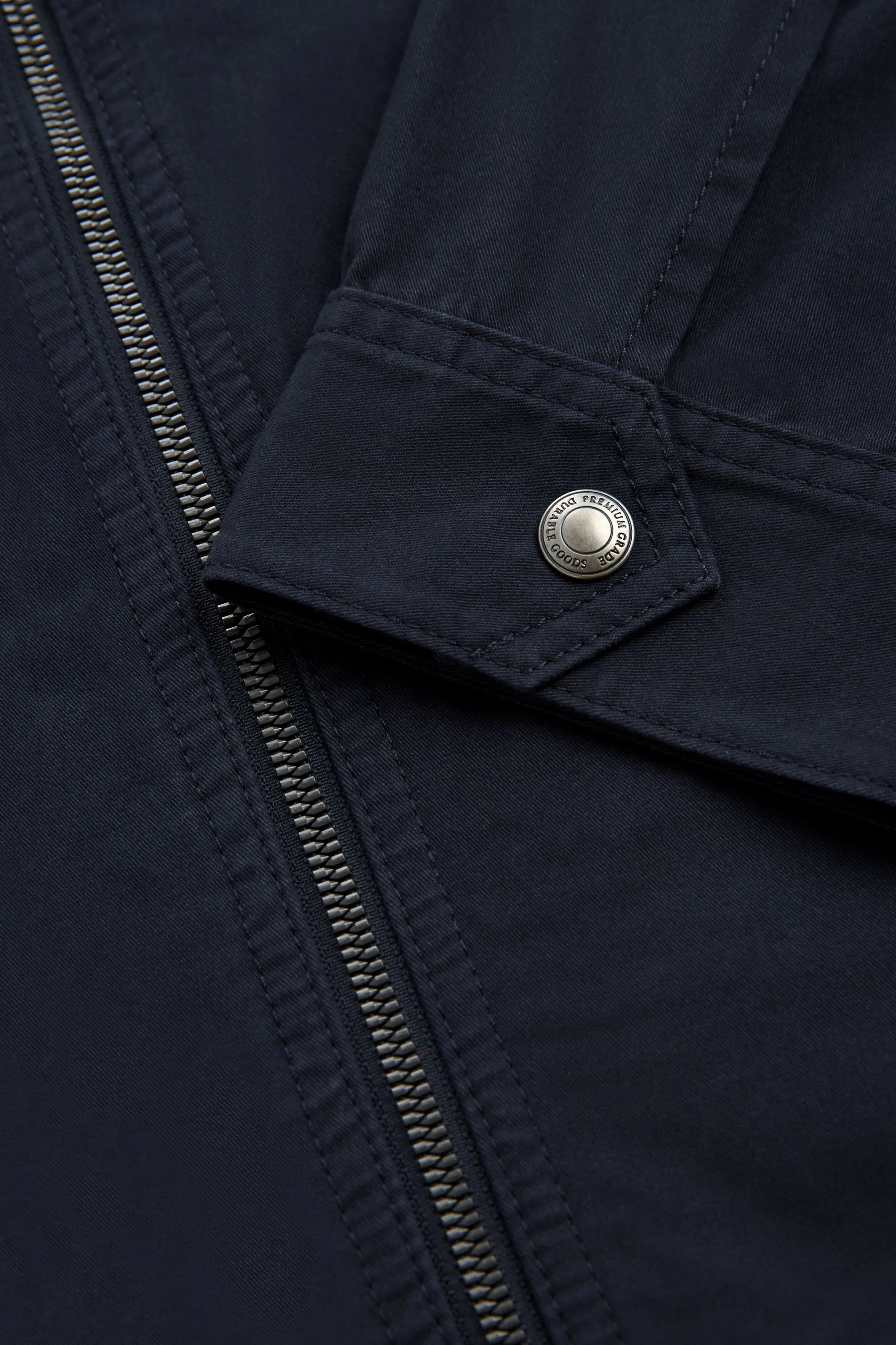 Borsa stile camicia in cotone con zip
