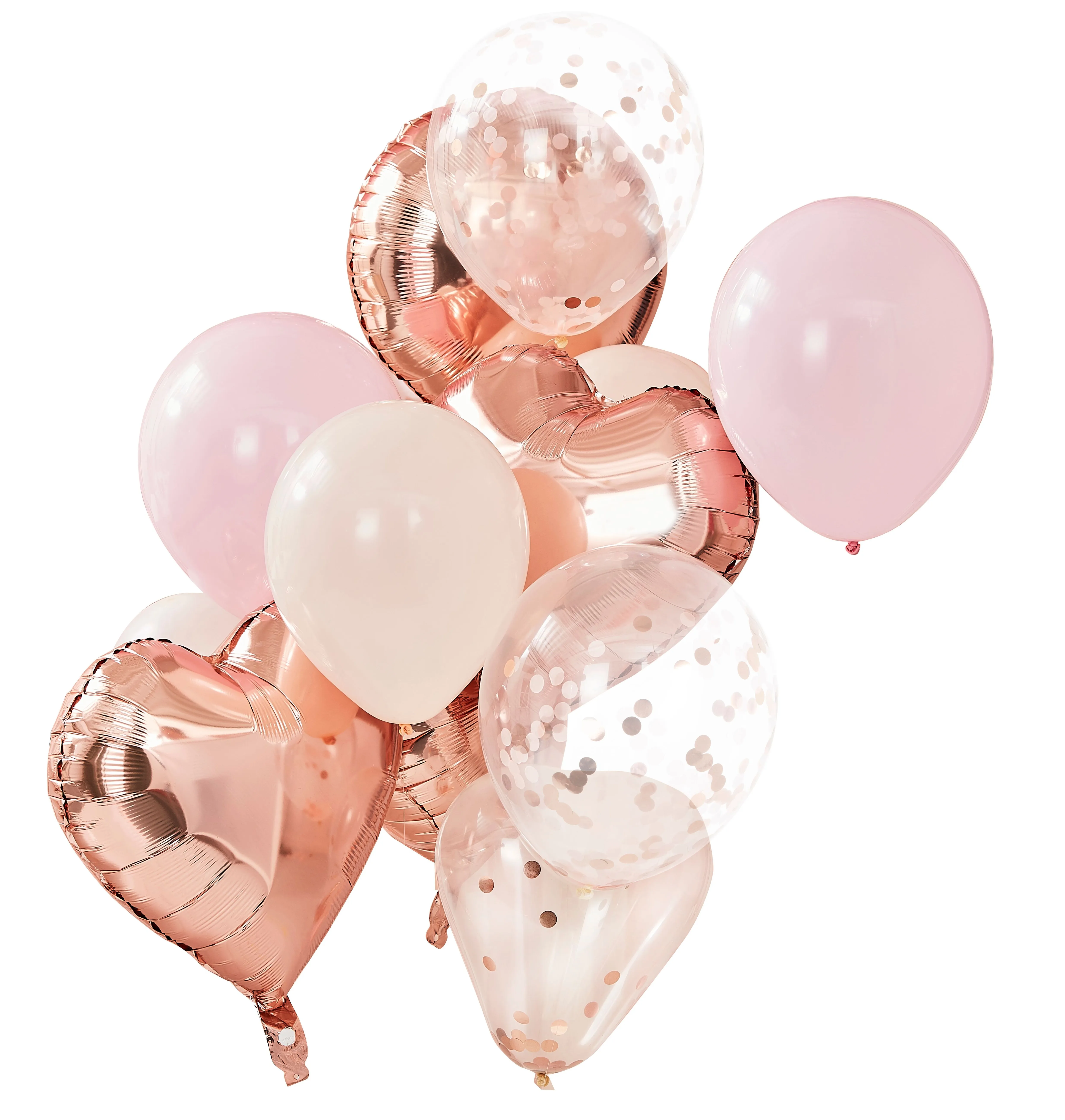 Bouquet palloncini oro rosa