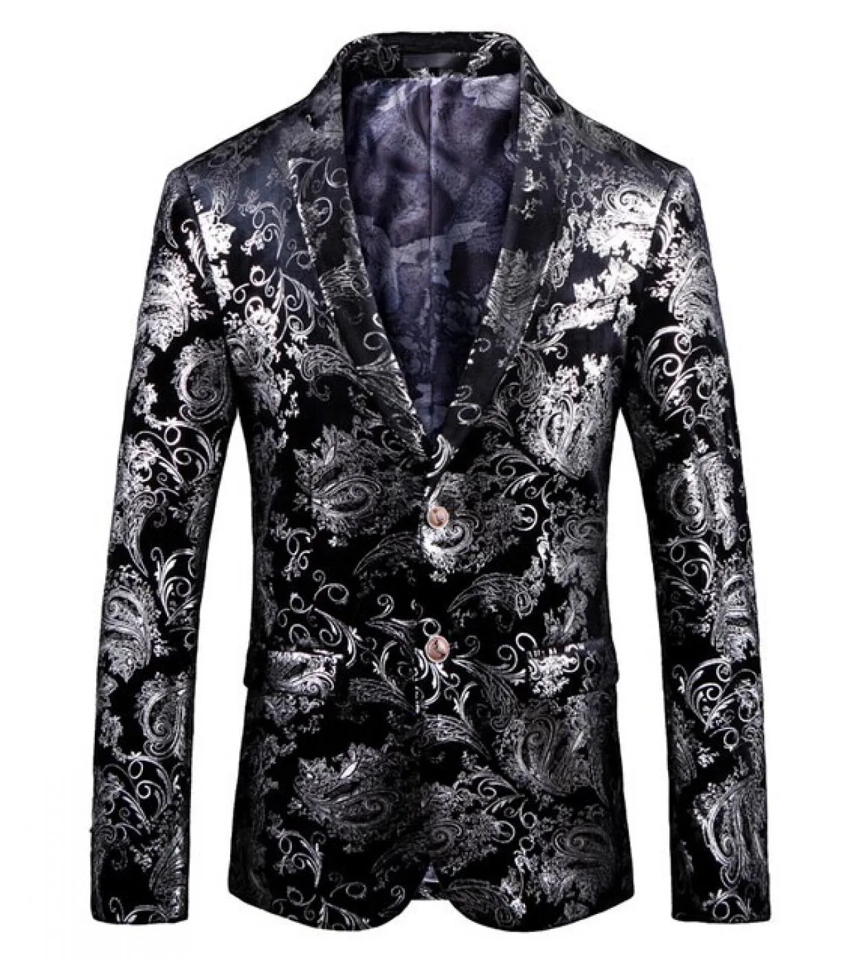 Boutique Fashion Gold Blazer 2022 New Bronzing Mens Slim Fit Giacca da uomo Wedding Nightclub Stage Party Dress Plus Si