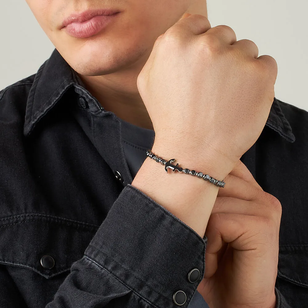 Bracciale Man Code Acciaio Ematite 19.5 + 3 cm 1664183
