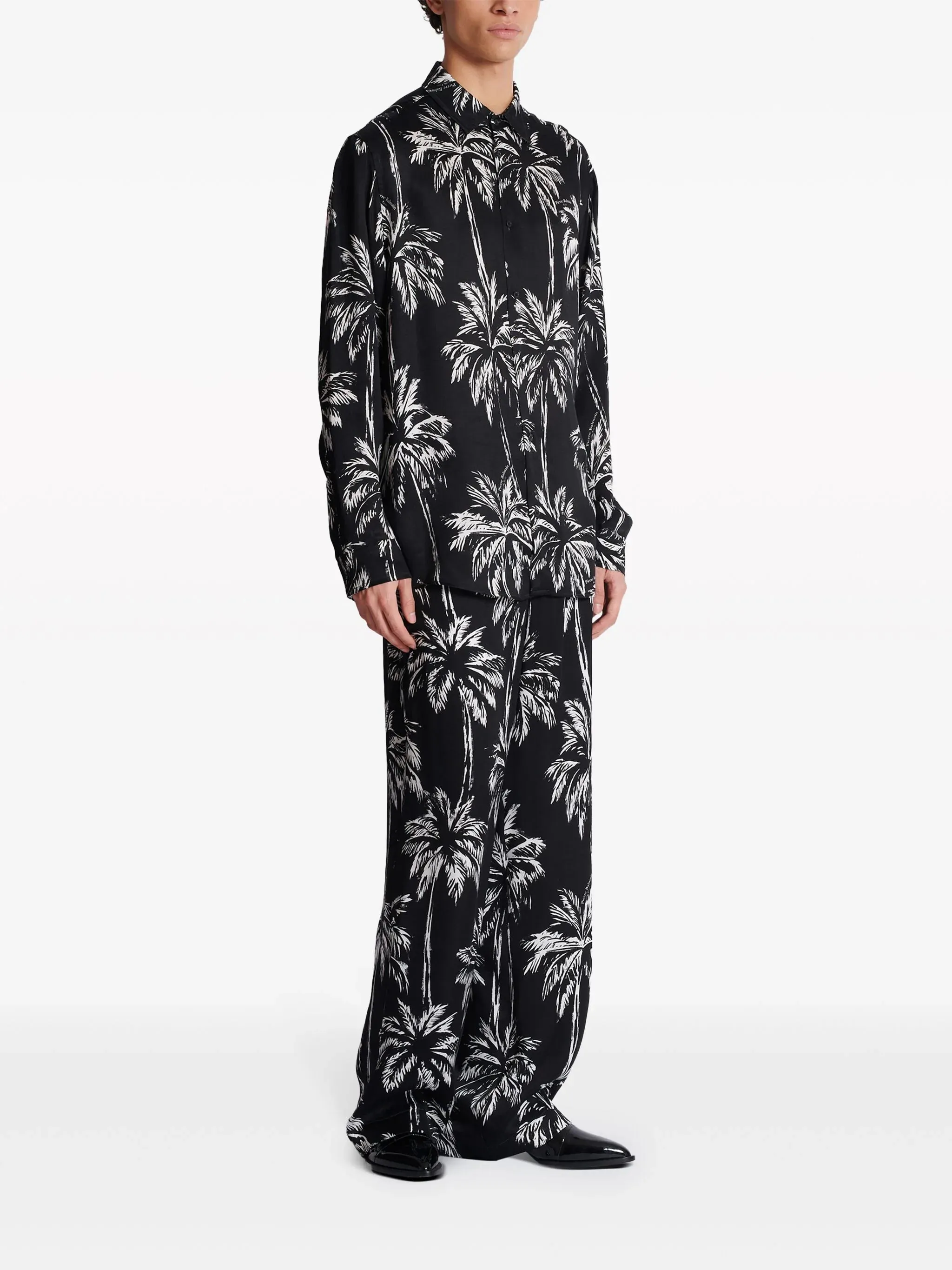 Camicia con stampa palme