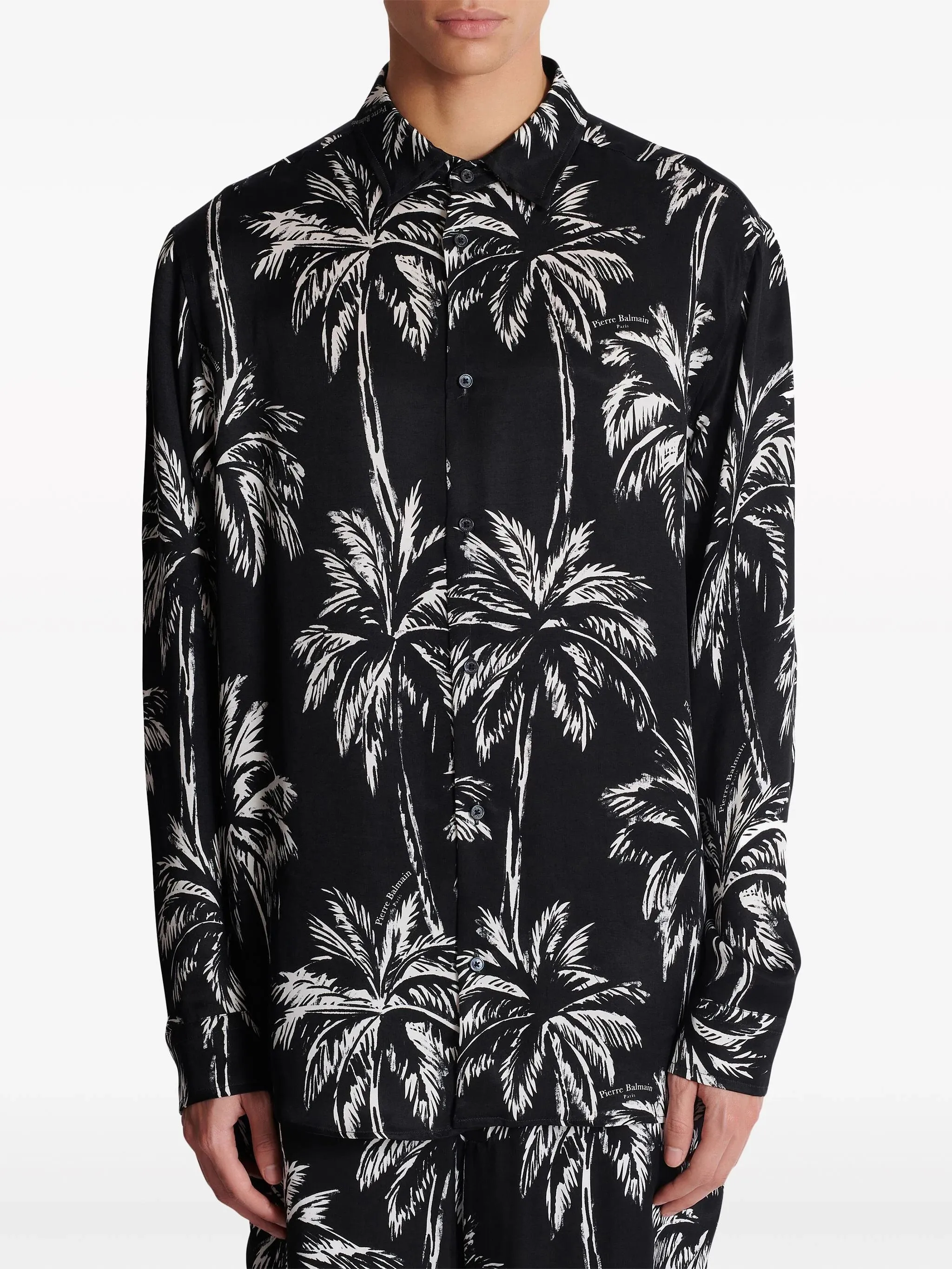 Camicia con stampa palme
