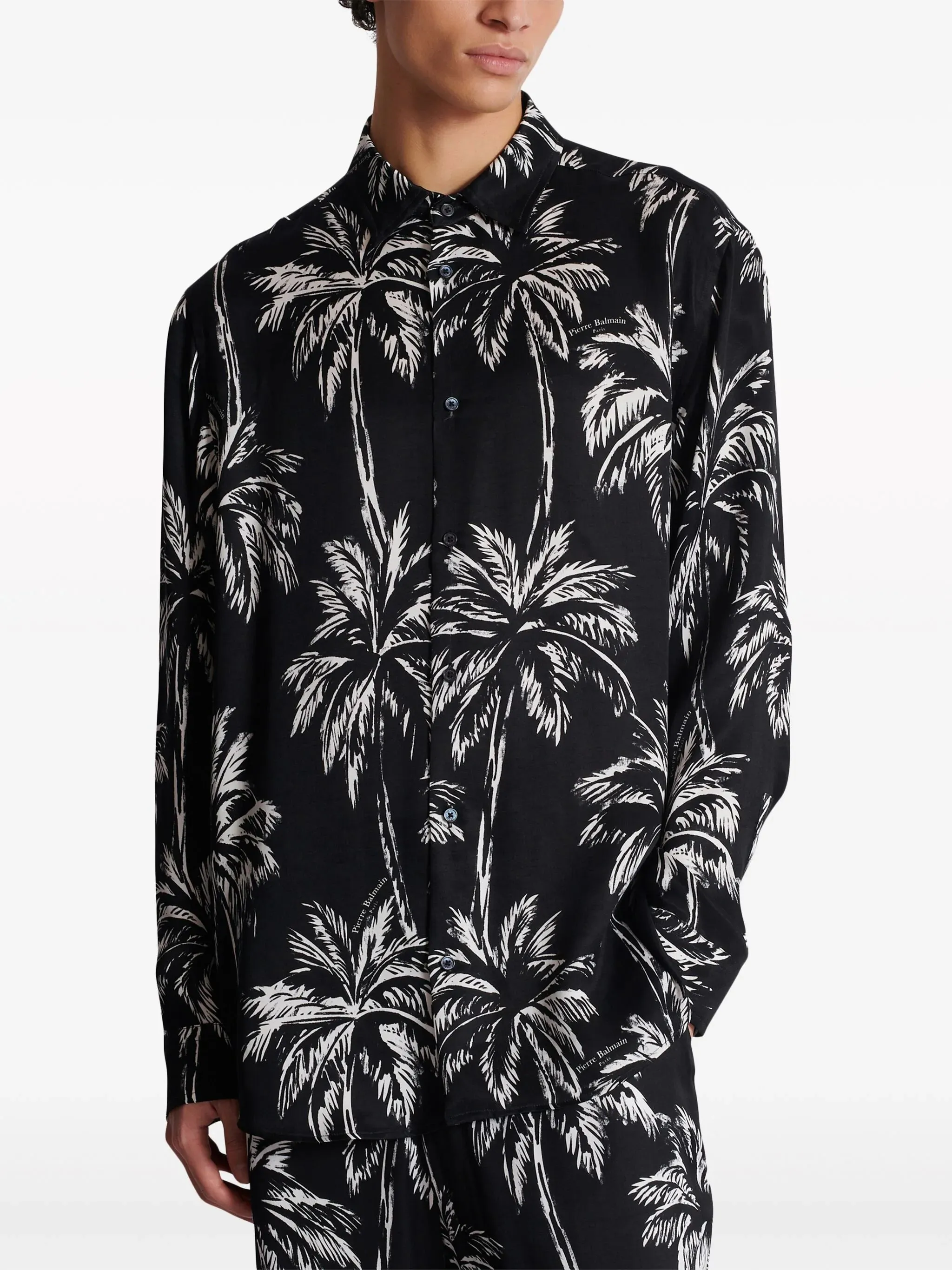 Camicia con stampa palme