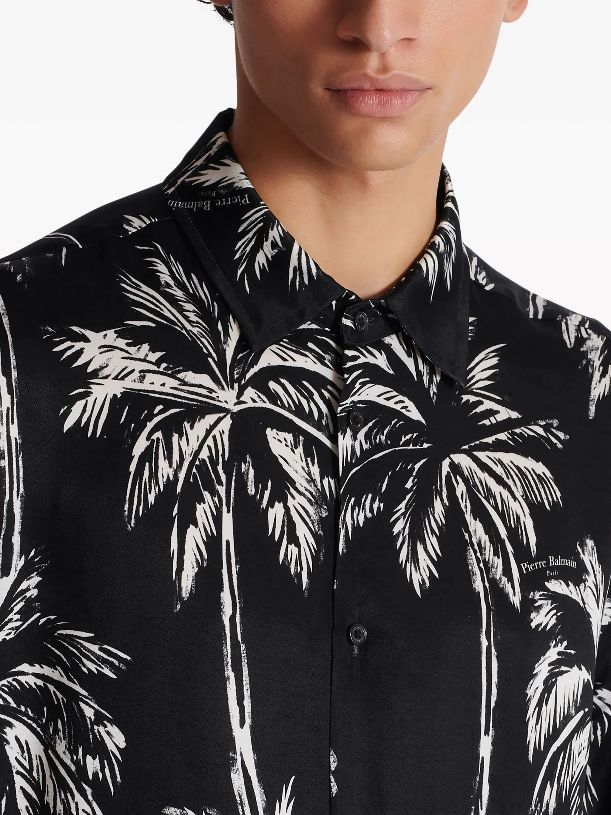 Camicia con stampa palme