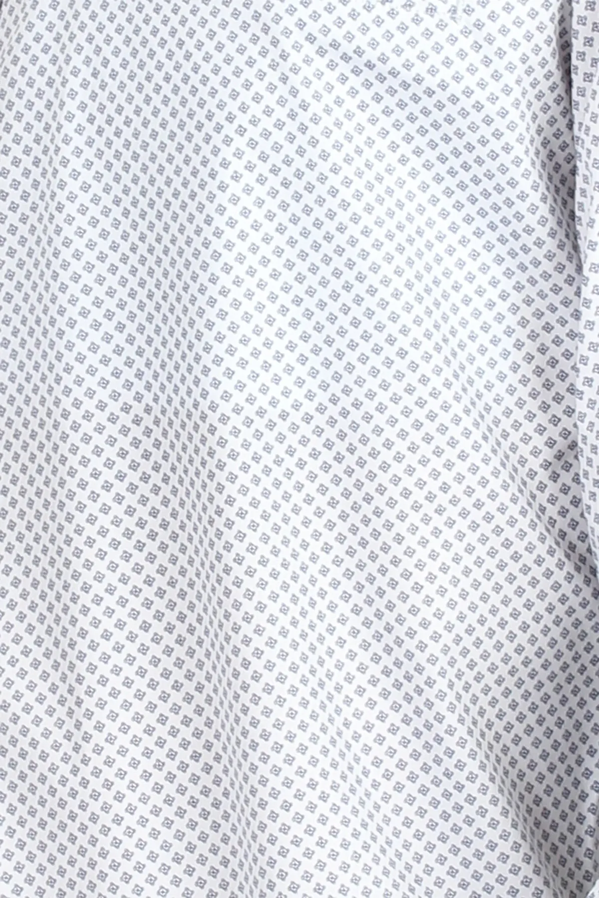 Camicia coreana mezza manica con microfantasia a contrasto