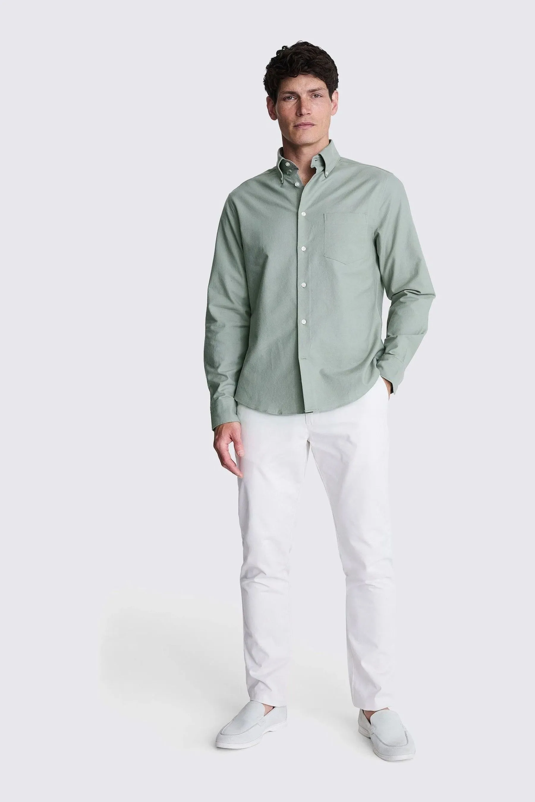 Camicia in Oxford 100% cotone lavato MOSS    