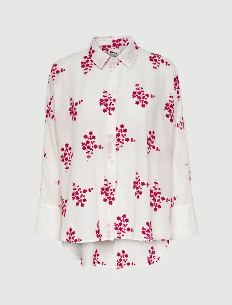 Camicia Manica Lunga Only - Geranio