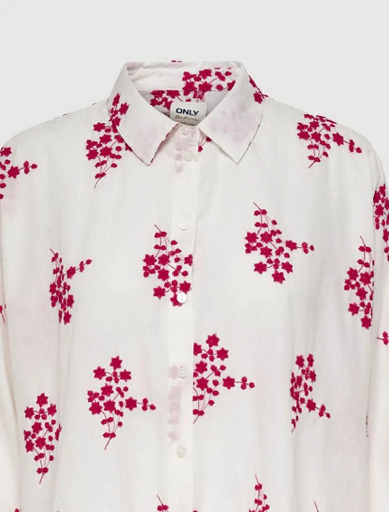 Camicia Manica Lunga Only - Geranio