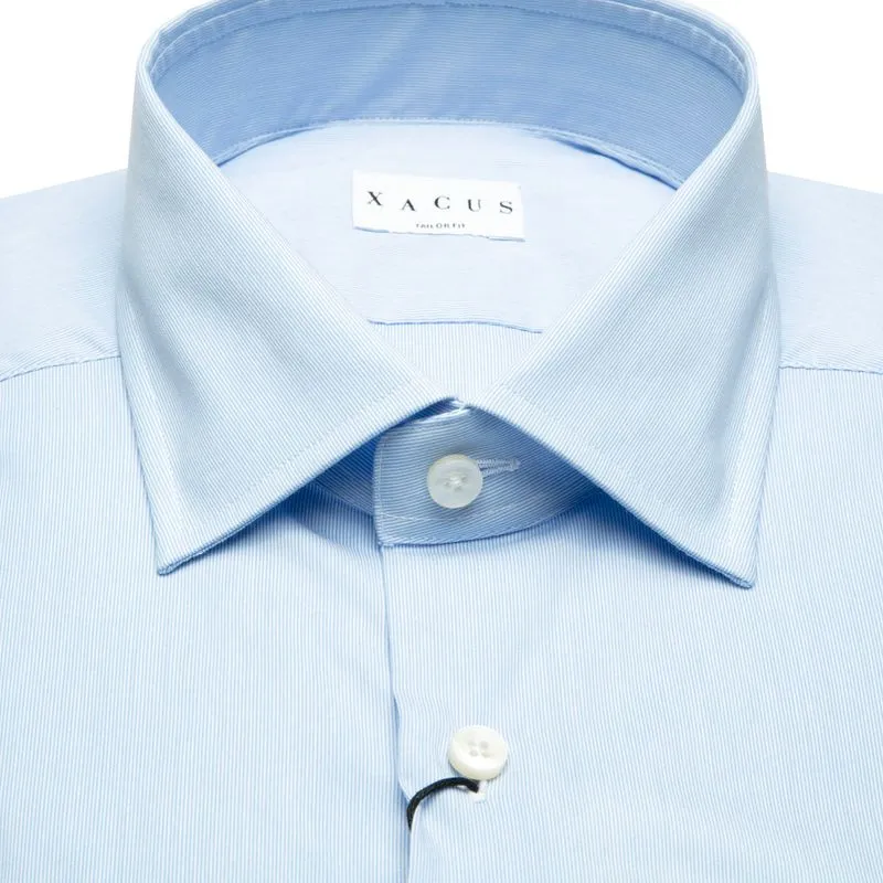 Camicia Tailor fit azzurra a righe sottili 