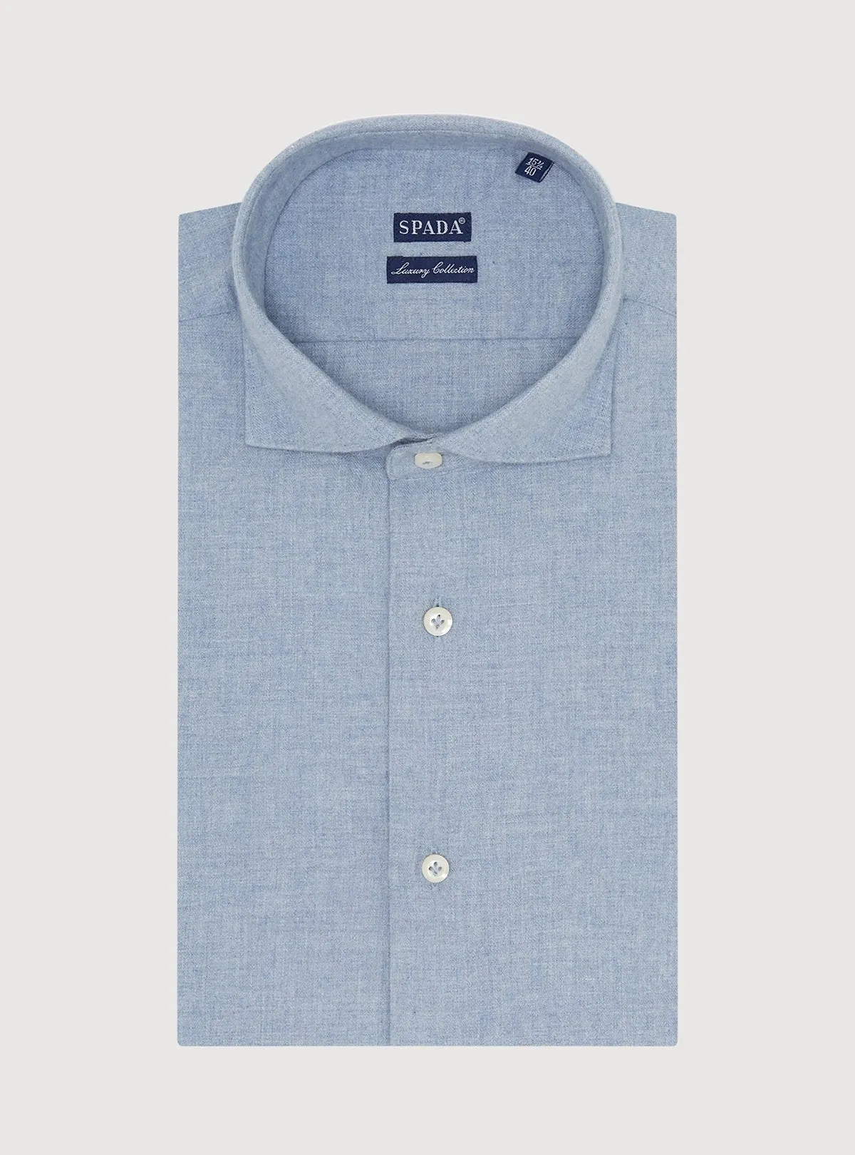   Camicia tinta unita in flanella      