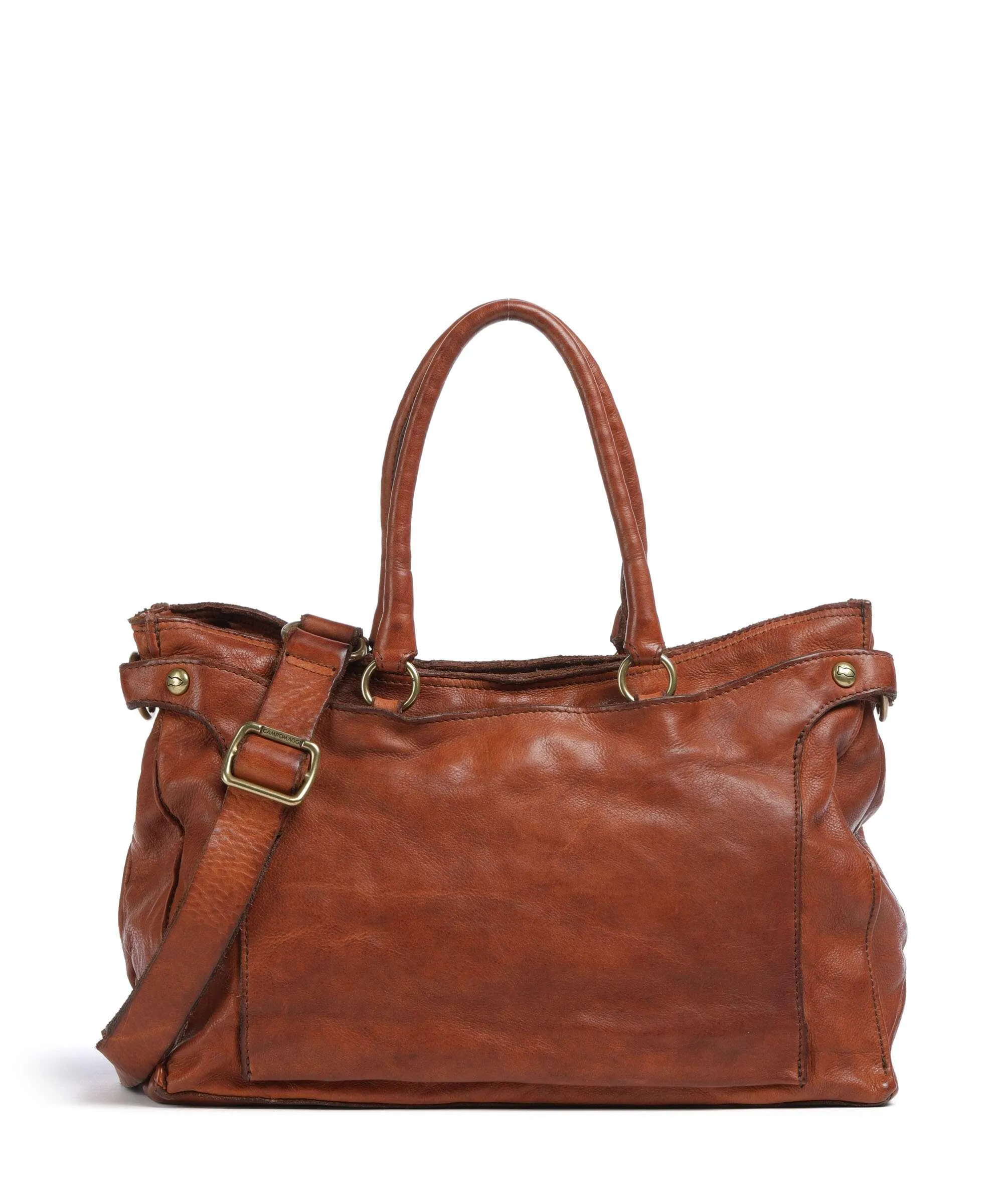  Campomaggi Borsa a mano pelle bovina cognac  