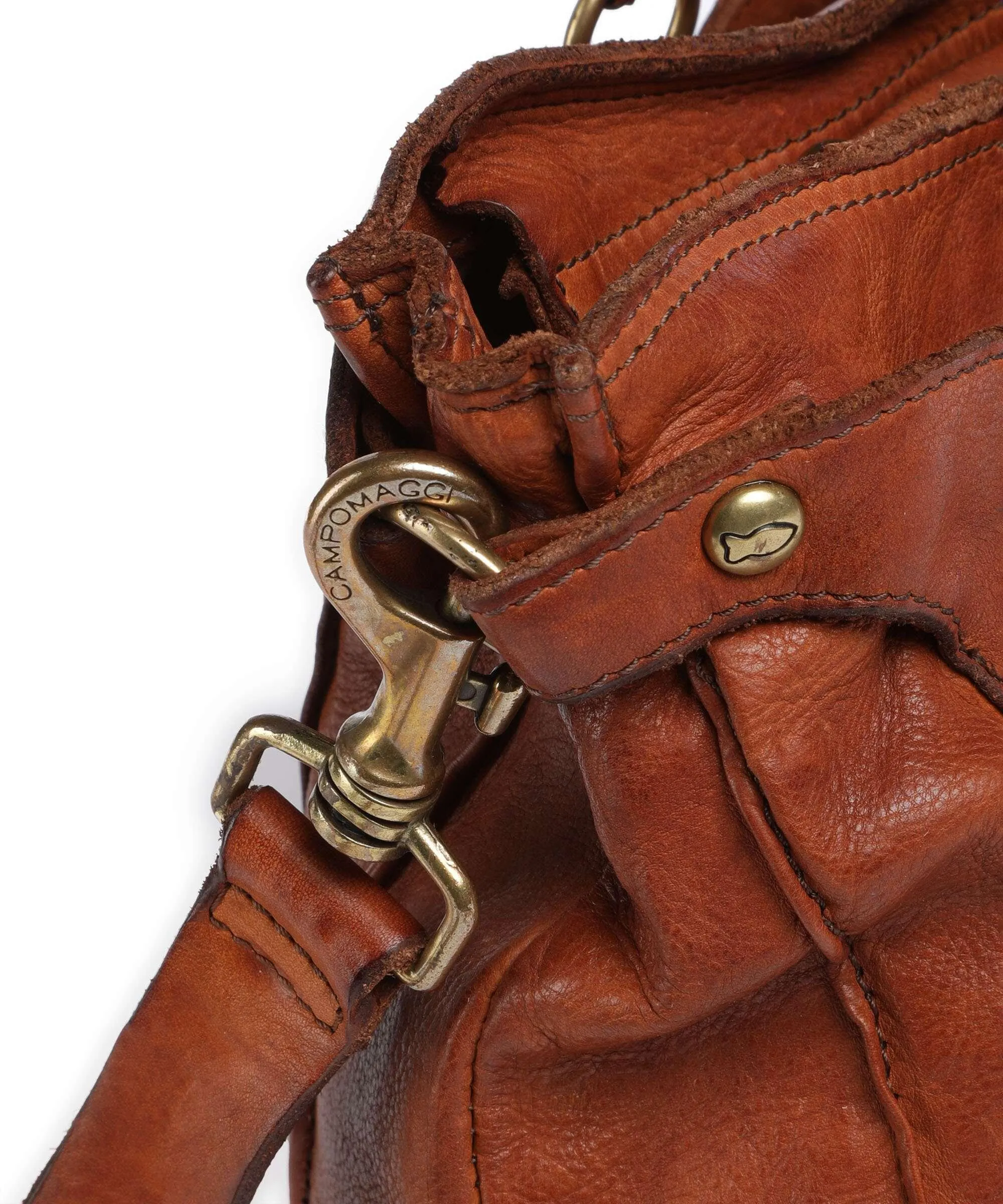  Campomaggi Borsa a mano pelle bovina cognac  