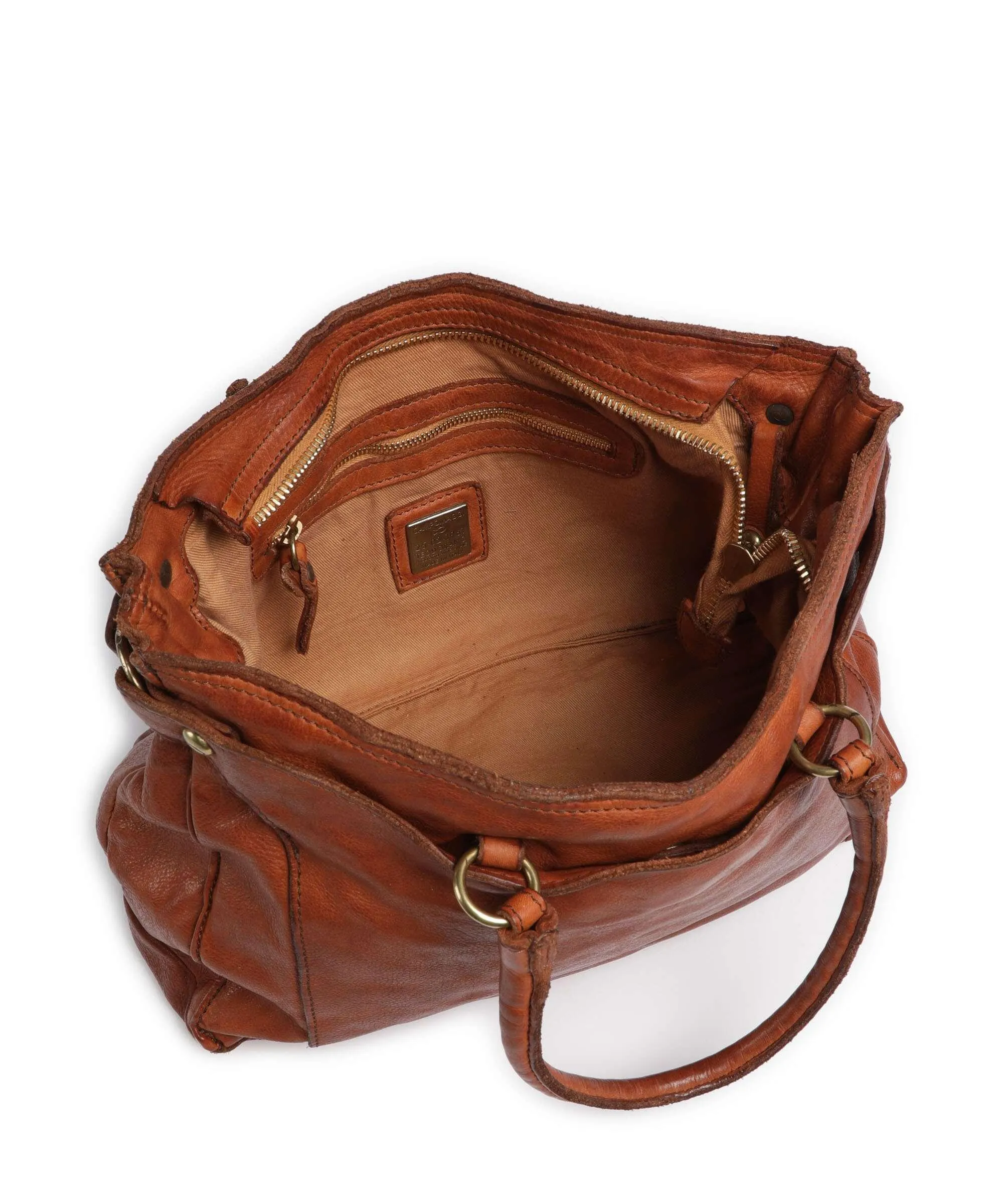  Campomaggi Borsa a mano pelle bovina cognac  
