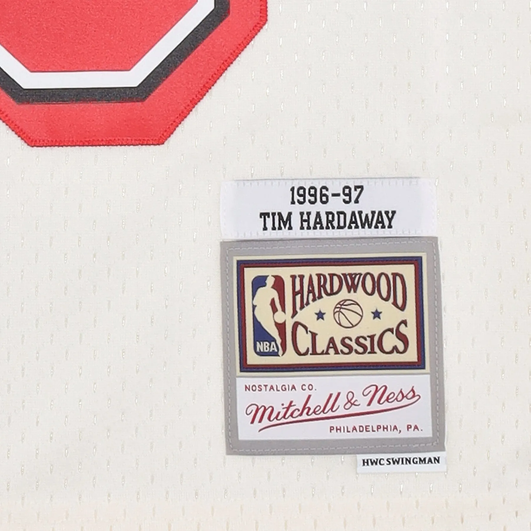 Canotta Basket Uomo Nba Off White Team Color Swingman Jersey Hardwood Classics 1996 No 10 Tim Hardaway Miahea Off White
