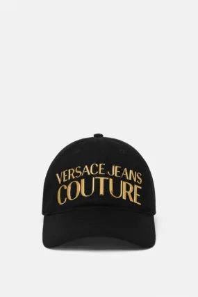 CAPPELLINO NERO VERSACE JEANS COUTURE MAXI LOGO ORO ZK32