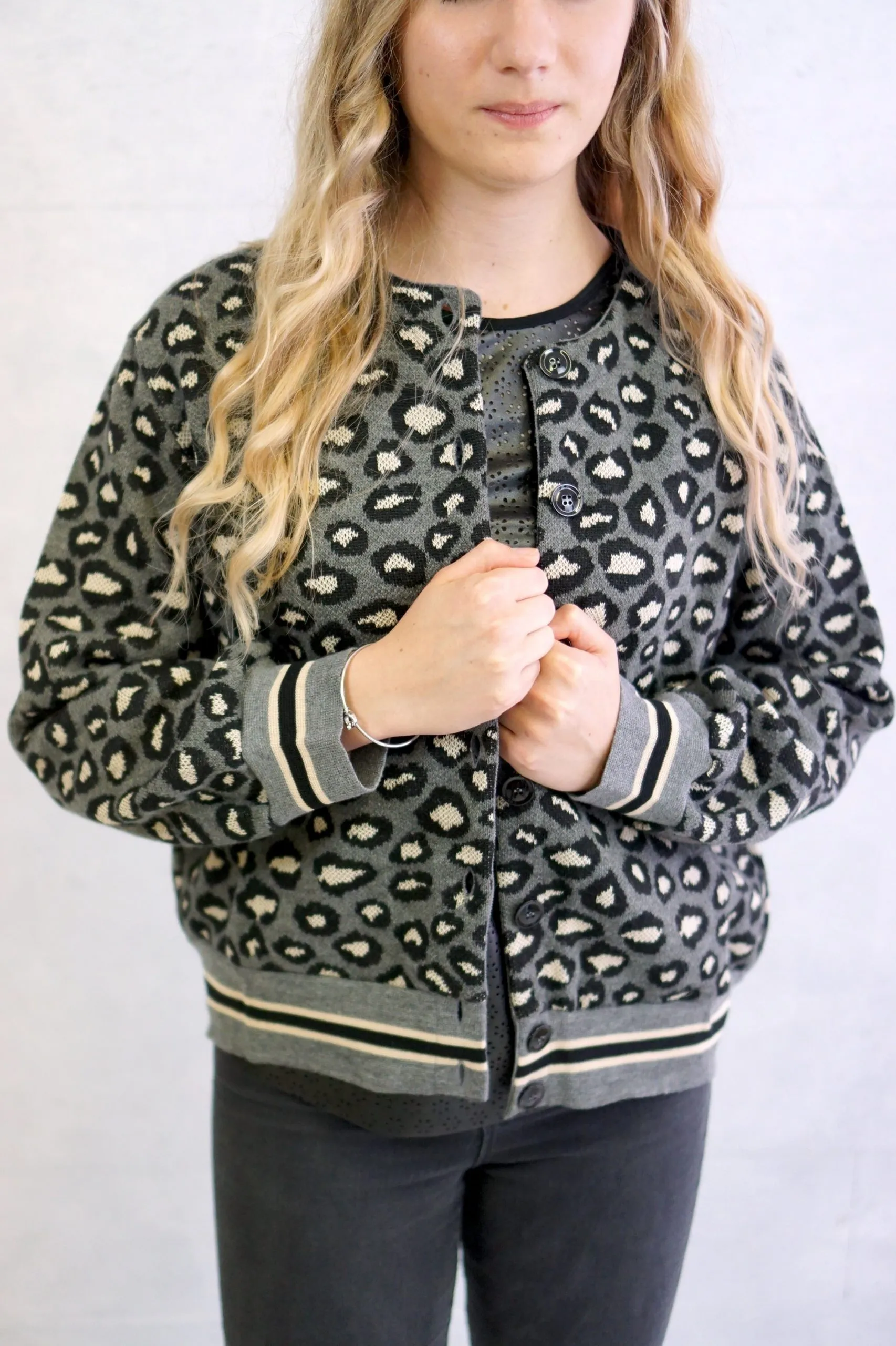 Cardigan college animalier | Cristina Gavioli