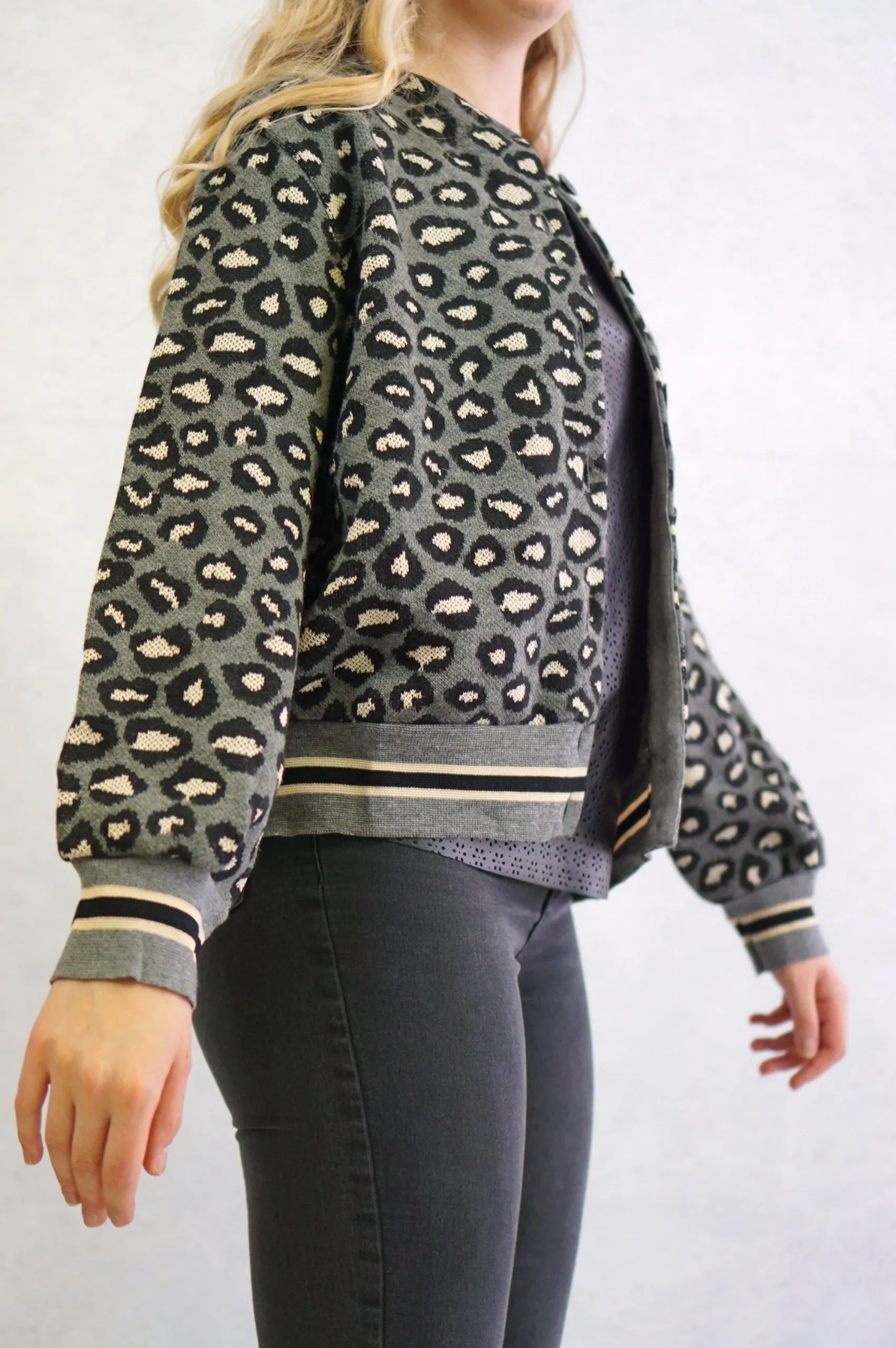 Cardigan college animalier | Cristina Gavioli