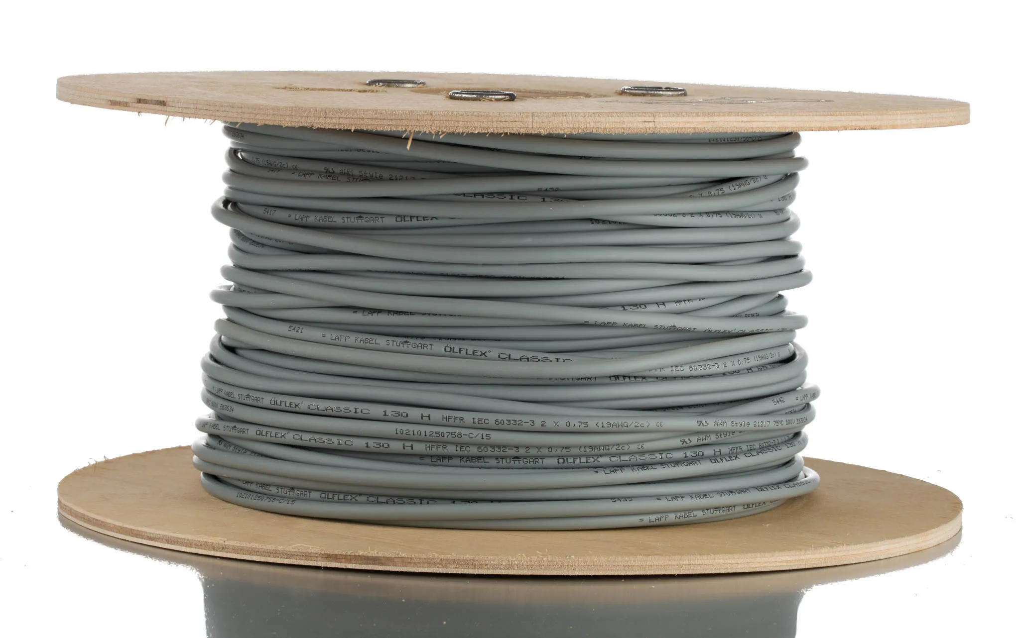 Cavo industriale multipolare non schermato a 2 cond. 0,75 mm², 18 AWG, 500 V, Ø5.4mm, L. 100m