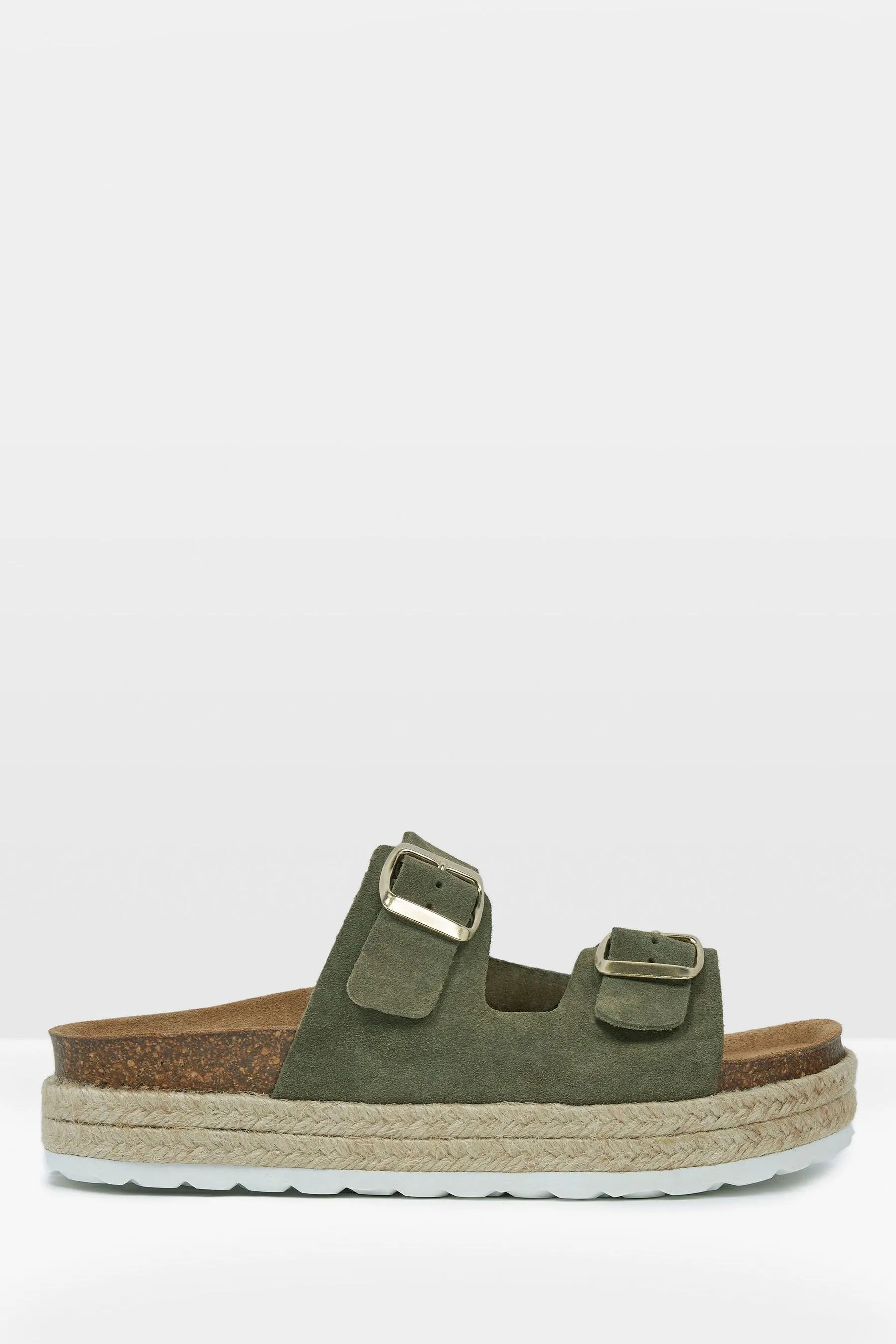 Celtic & Co. Verde - Sandali con doppia fibbia