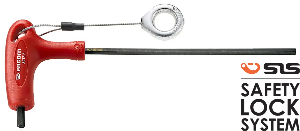 Chiave a brugola a T Facom, Metrico, 8mm, con braccio Lungo, breve