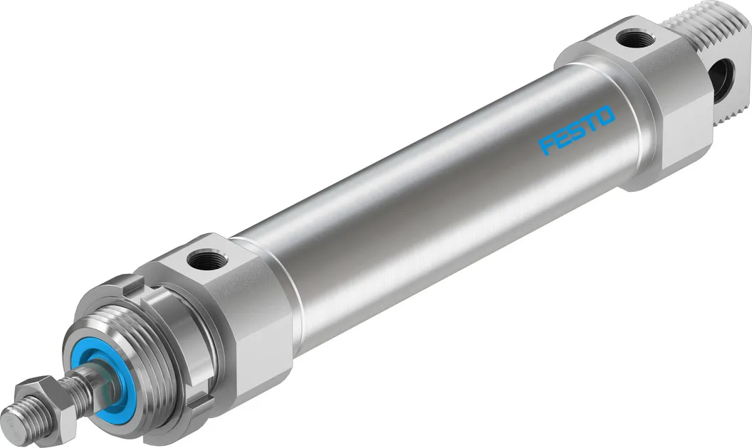 Cilindro pneumatico a stelo Festo DSNU 196024, Doppio effetto, foro da 32mm, corsa 100mm, G 1/8, 10 bar max