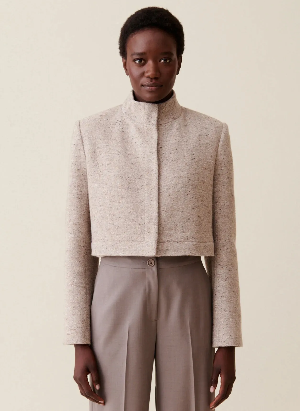  CLAUDIE PIERLOT   Giacca dritta a collo alto | Beige