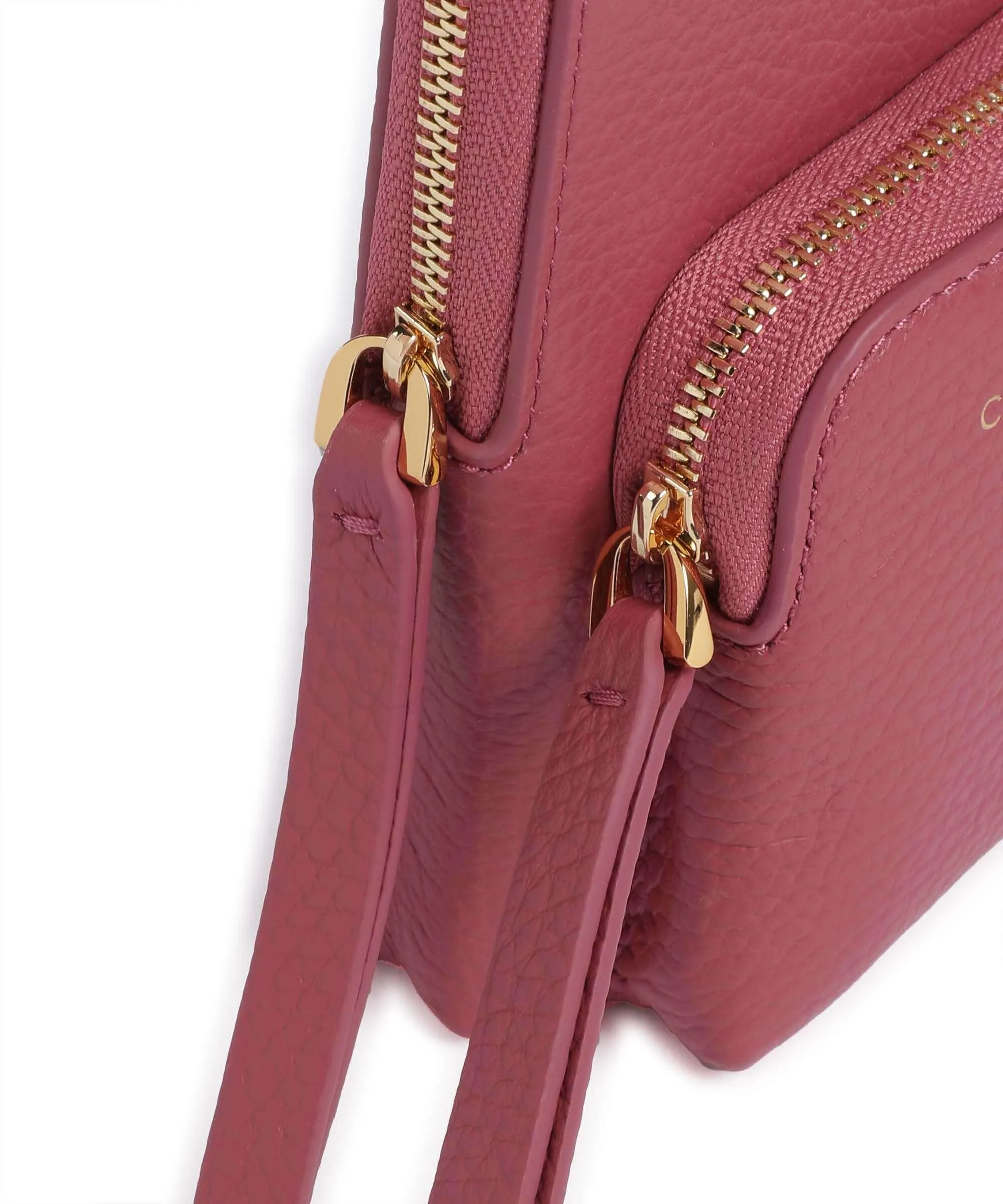 Coccinelle Pixie Borsetta porta cellulare pelle di vacchetta grana rosa antico  