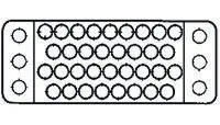 Corpo connettore automotive TE Connectivity Femmina, 75 vie, 6 file, passo 3.81mm