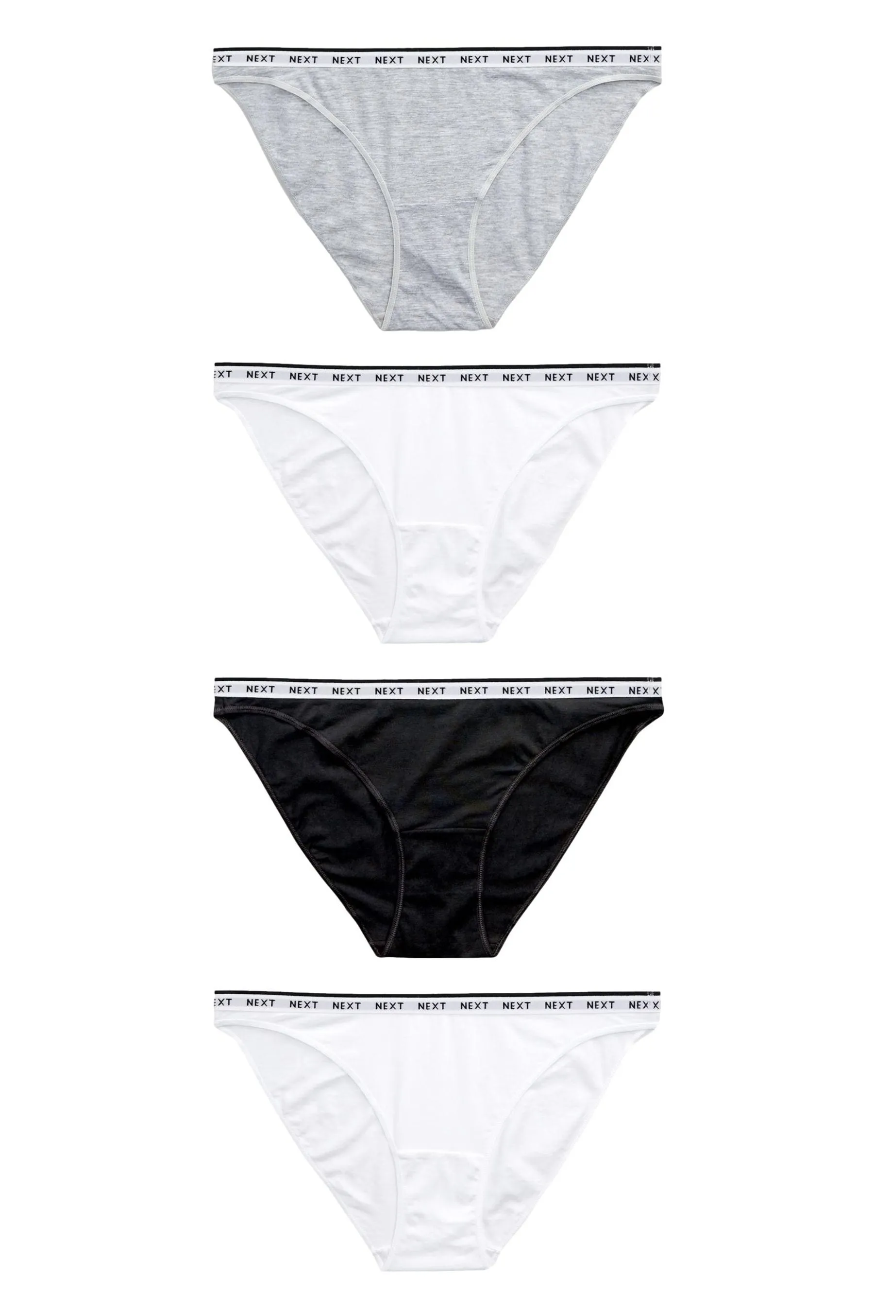 Cotton Rich Logo Knickers 4 Pack    