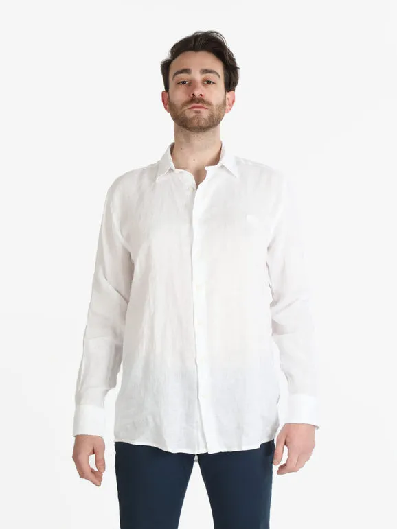 Coveri Collection Chemise en lin à manches longues pour hommes
