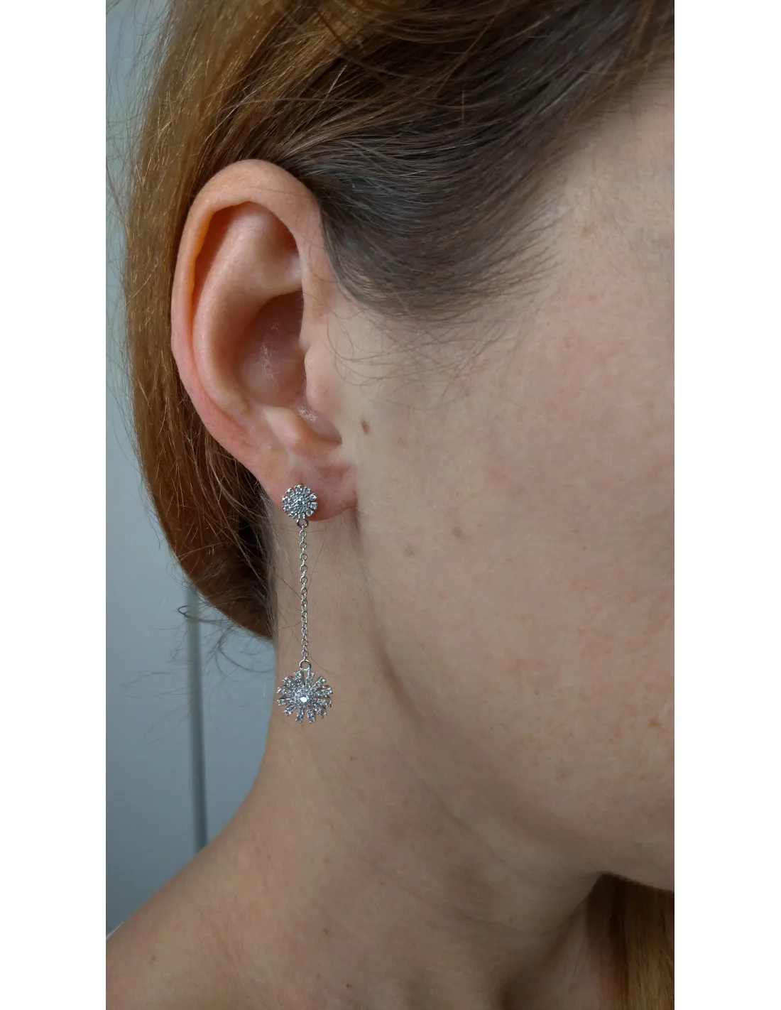 DAMIANI MARGHERITA ORECCHINI IN ORO BIANCO E DIAMANTI 20088142