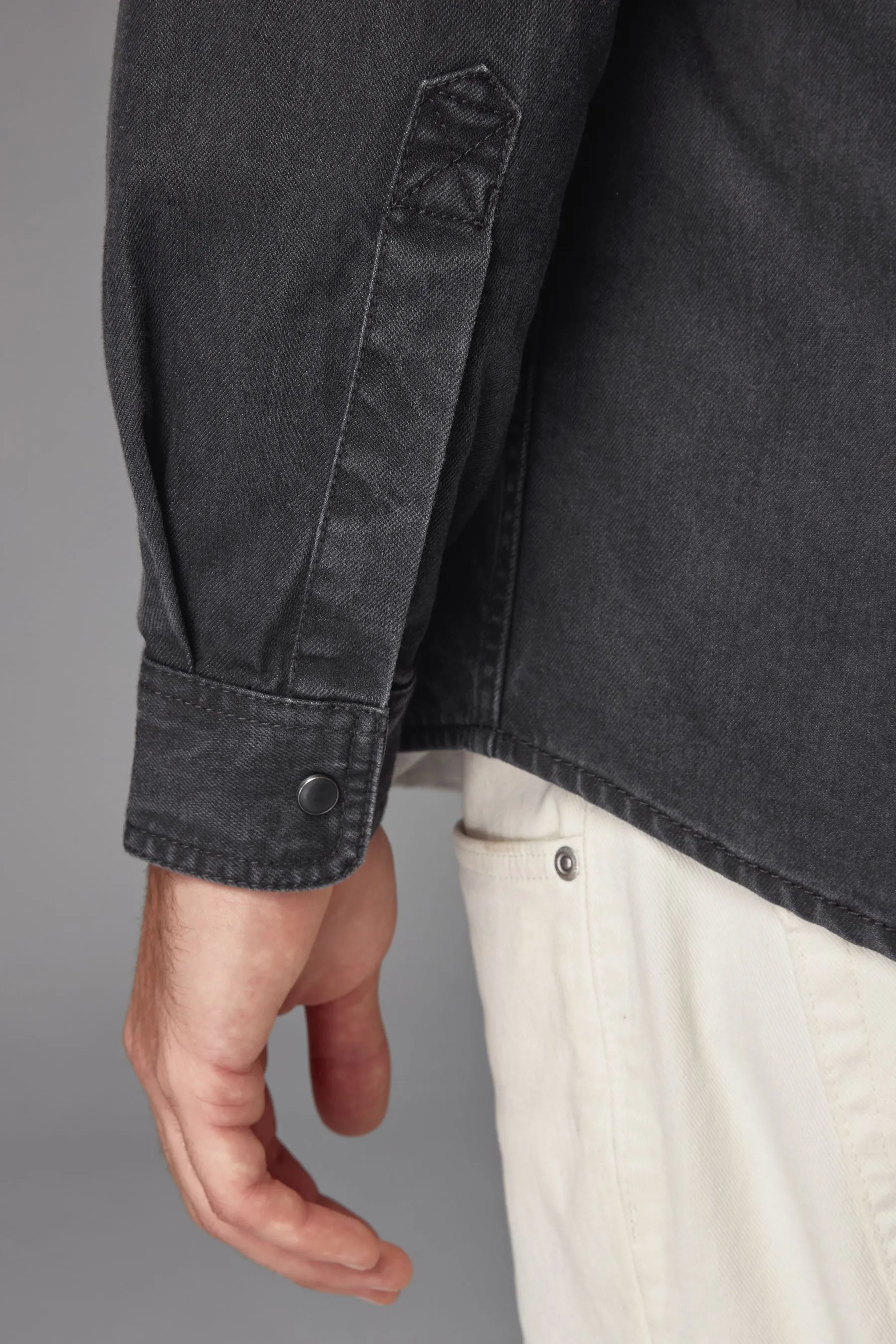 Denim Western 100% Cotton Long Sleeve Shirt    