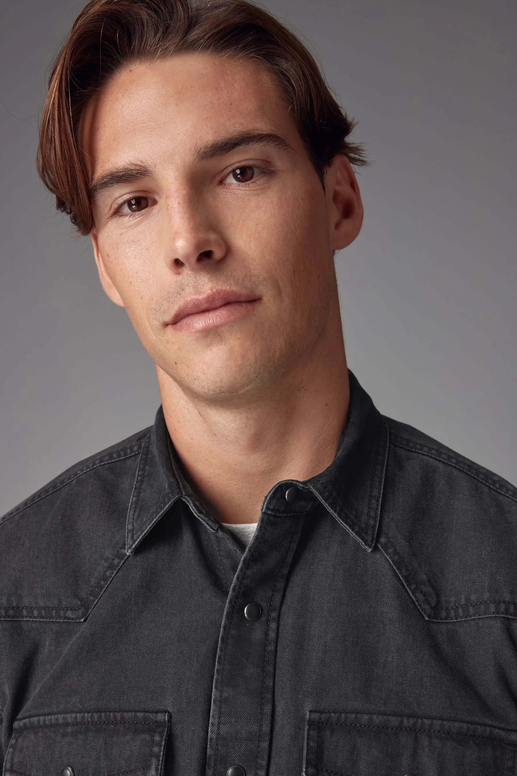 Denim Western 100% Cotton Long Sleeve Shirt    