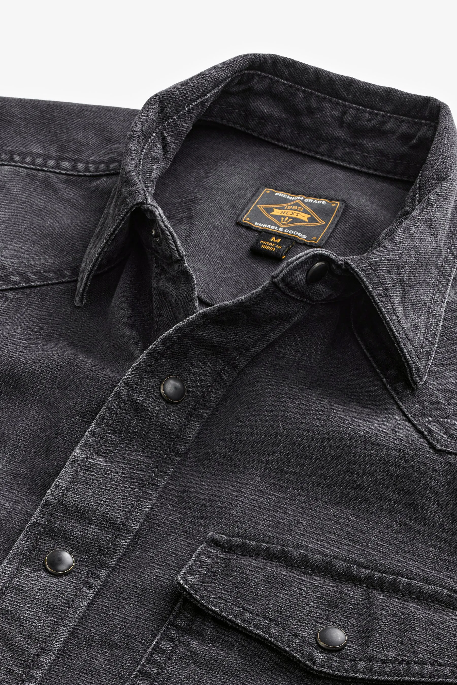 Denim Western 100% Cotton Long Sleeve Shirt    